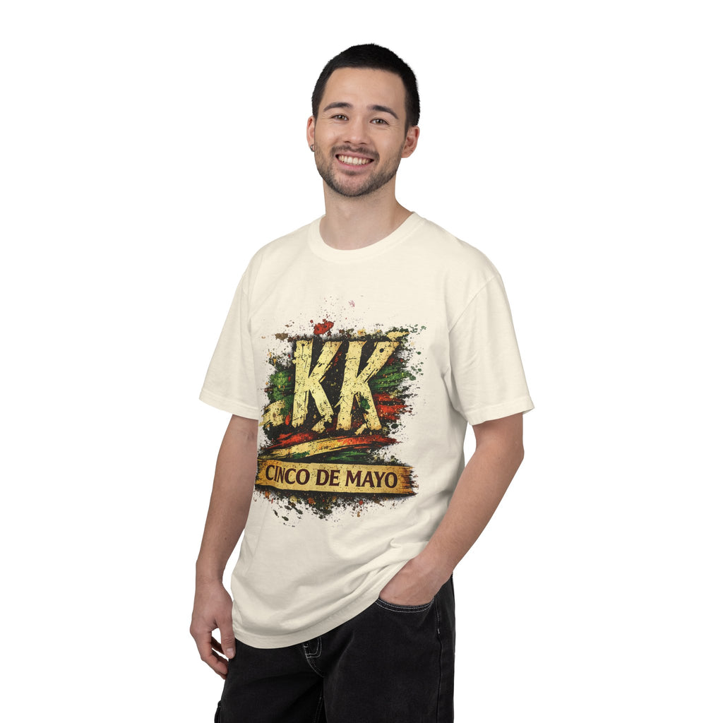 Cinco de Mayo Graphic T-Shirt — 'KK' Distressed Mexican Flag Design