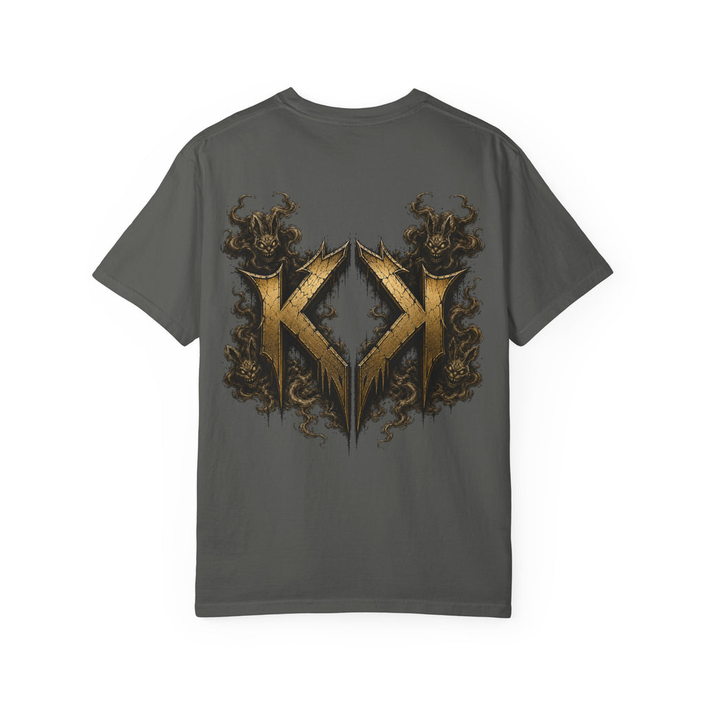 Bass Ackwards Graphic T‑Shirt — Heavy Metal Band Skull Design