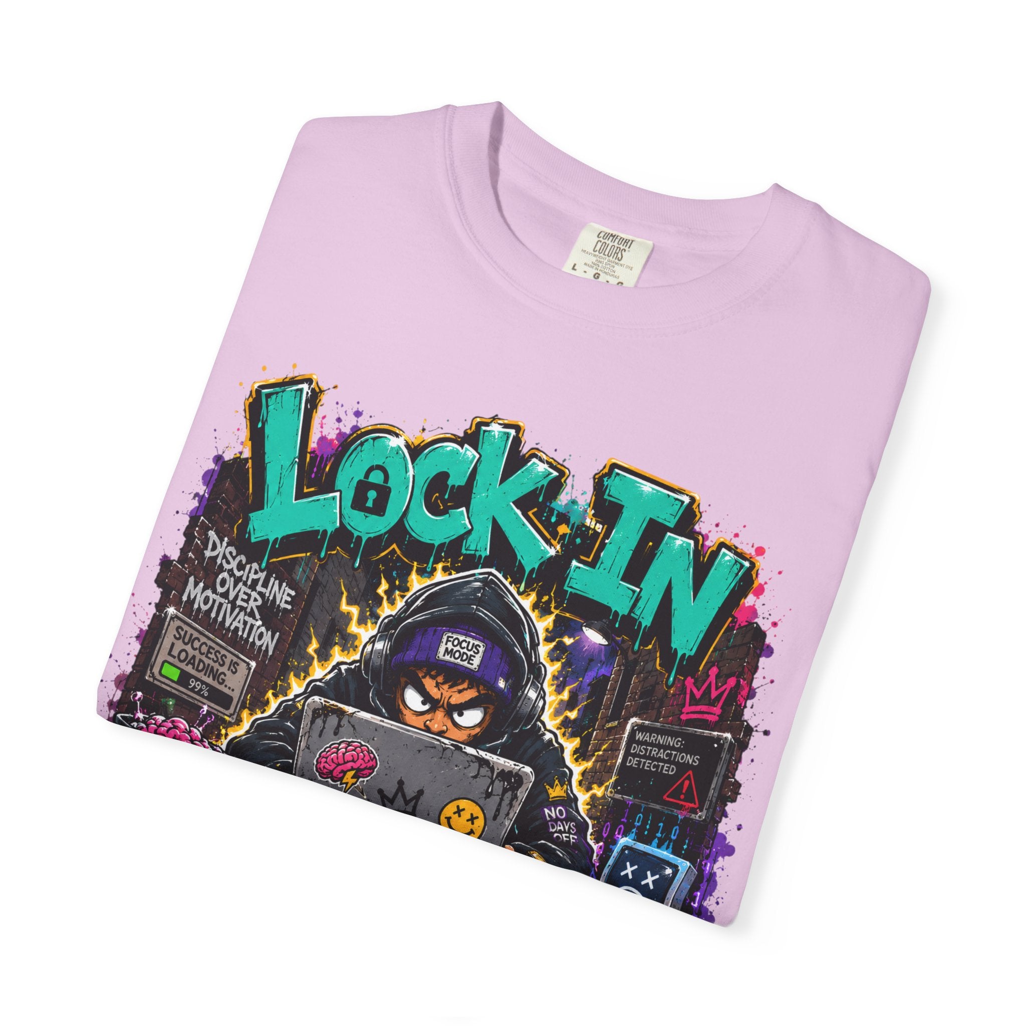 Lock In or Log Out Tee — Gamer Hacker Graphic T-Shirt