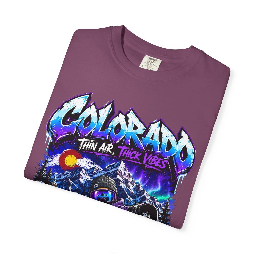 Colorado Ski & Snowboard T-Shirt — Think Air, Thick Vibes Graphic Tee
