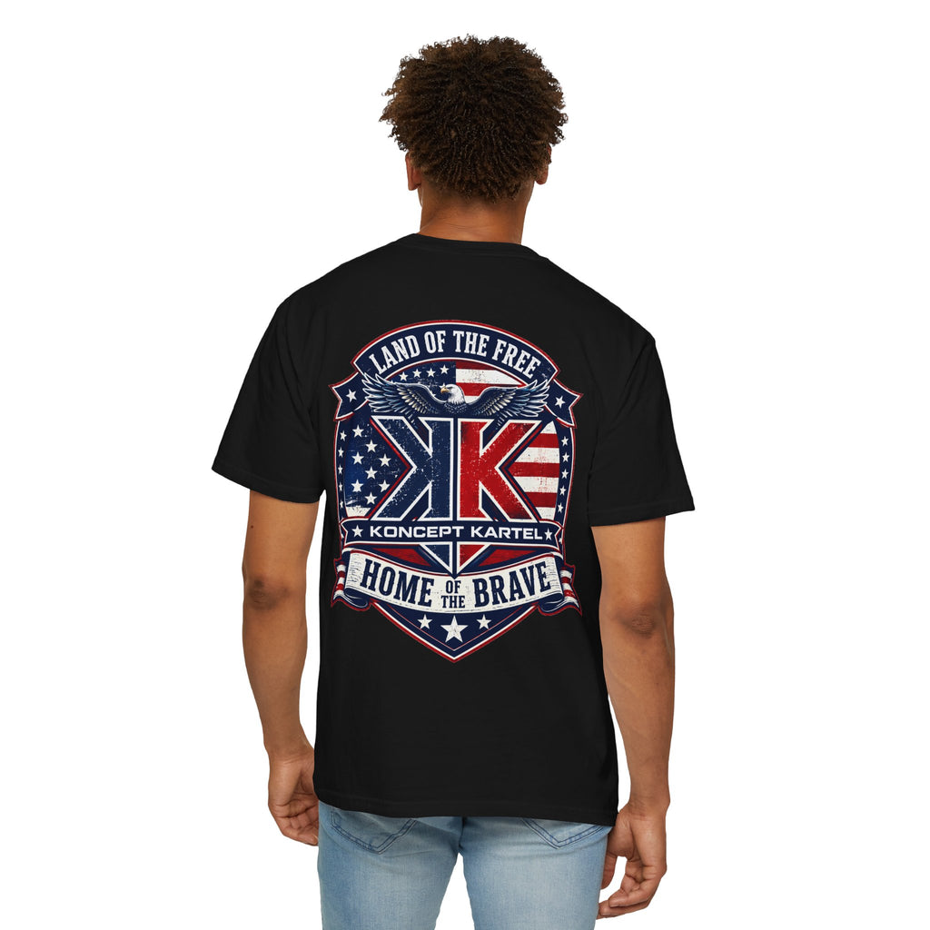 Patriotic Eagle T-Shirt — "Land of the Free, Home of the Brave"