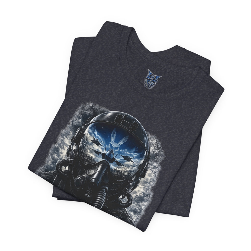 Air Force Pilot Mask Tee — "Air Force Above All" Military Aviation T-Shirt