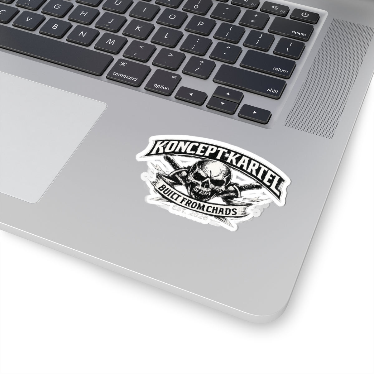 Koncept Kartel Skull Sticker — "Built From Chads" Kiss-Cut Decal