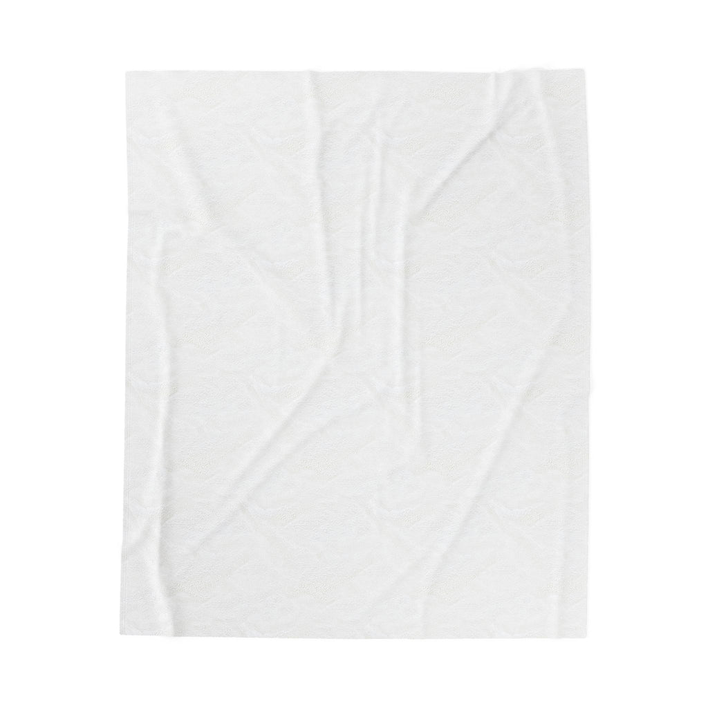 Velveteen Plush Blanket - Cozy Brushed Fleece with Repeating Colorful Logo Pattern
