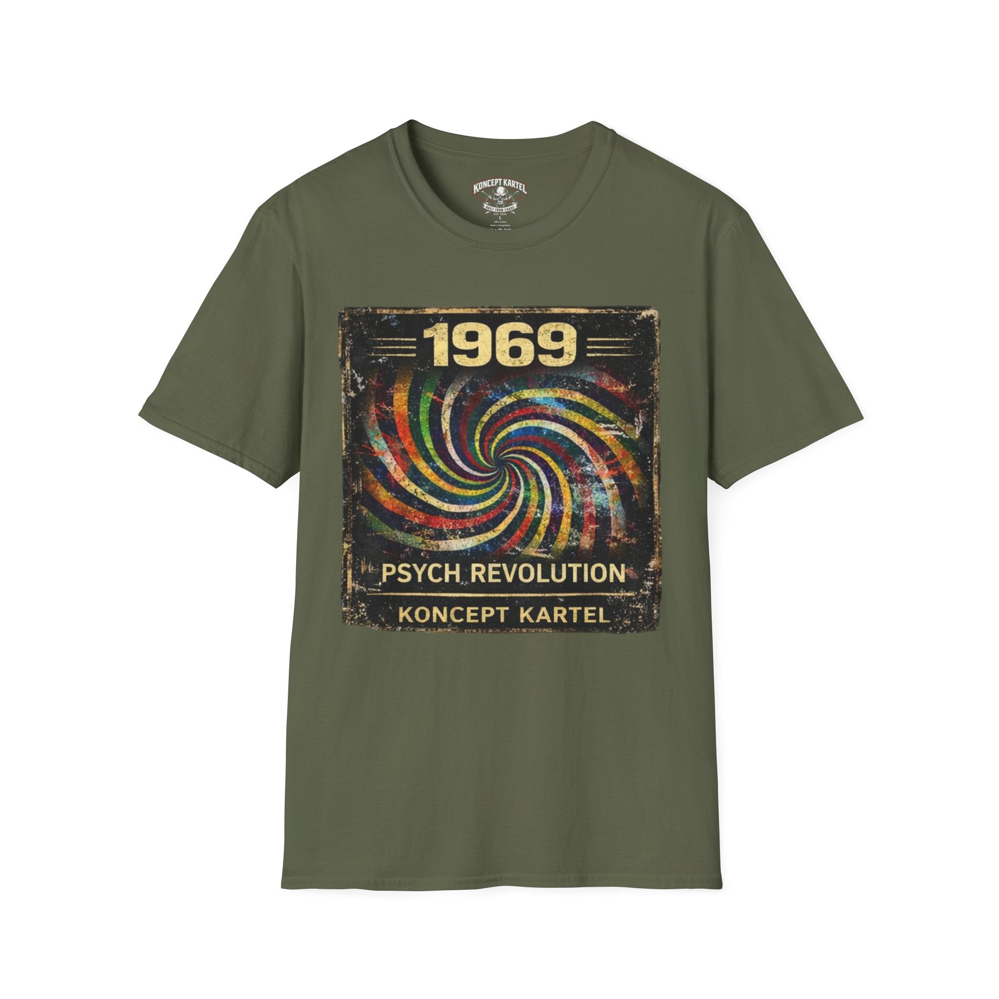 1969 Psych Revolution T‑Shirt — Vintage Psychedelic Graphic Tee
