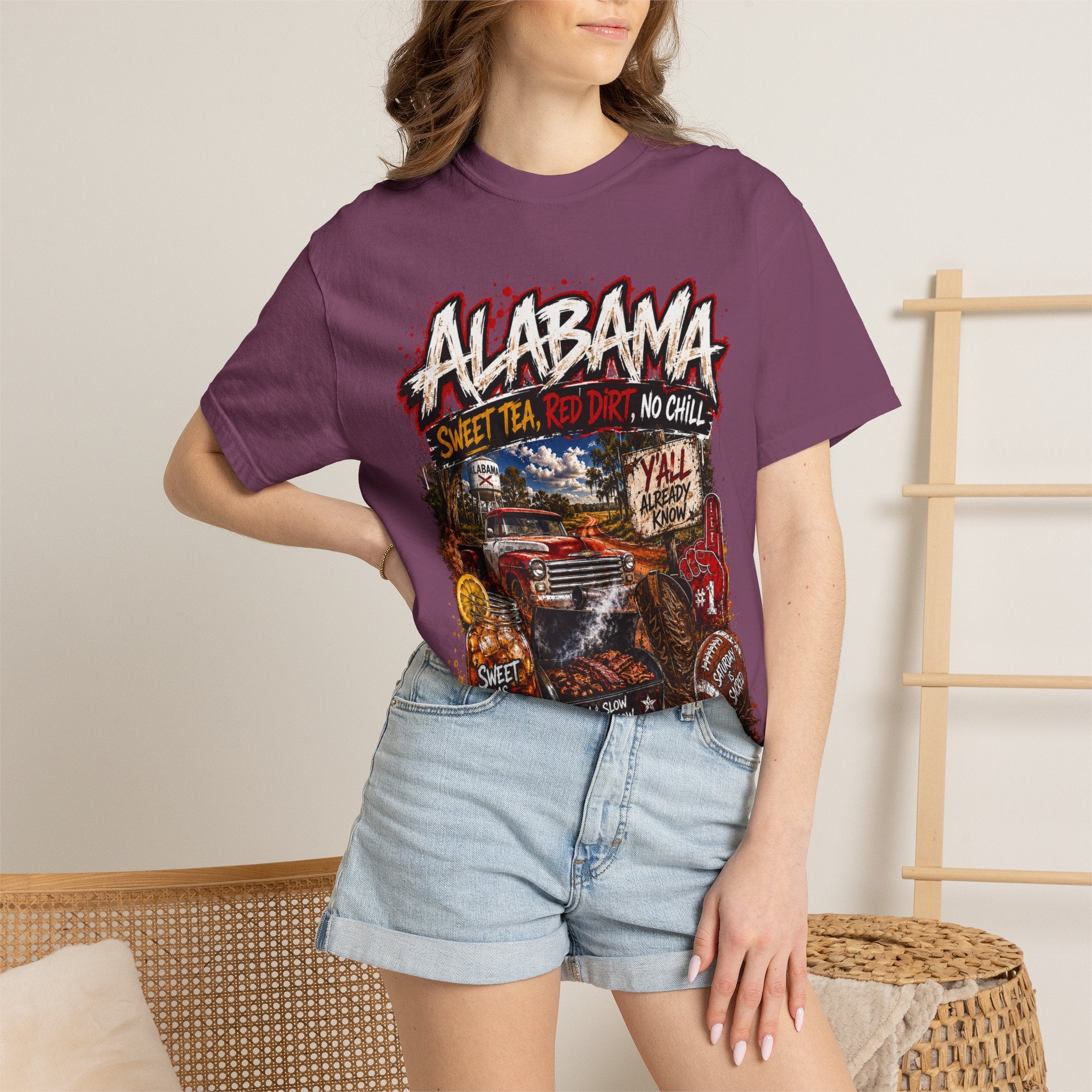 Alabama Vintage Truck T-Shirt — Sweet Tea, No Chill Graphic Tee