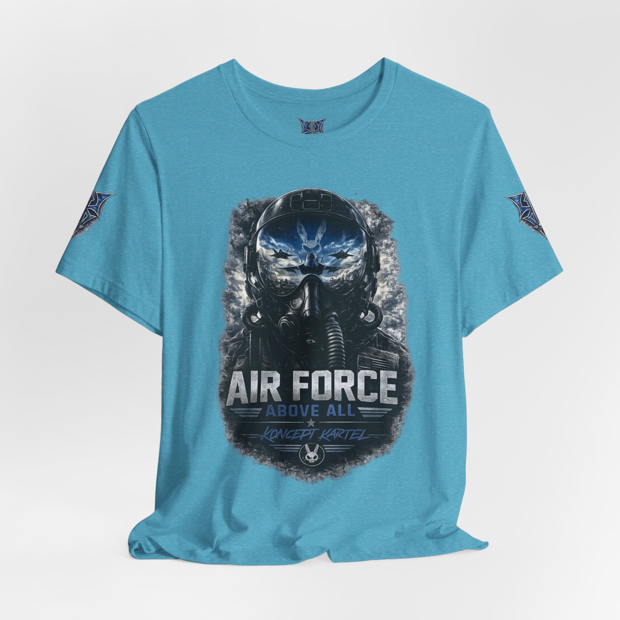 Air Force Pilot Mask Tee — "Air Force Above All" Military Aviation T-Shirt