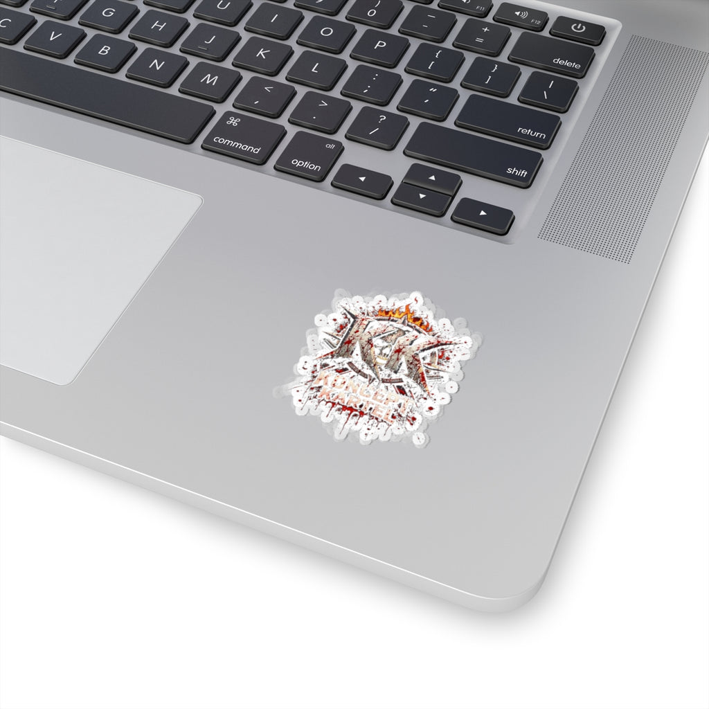 Koncert Karte Blood Splatter Kiss-Cut Sticker — Heavy Metal Band Logo Sticker