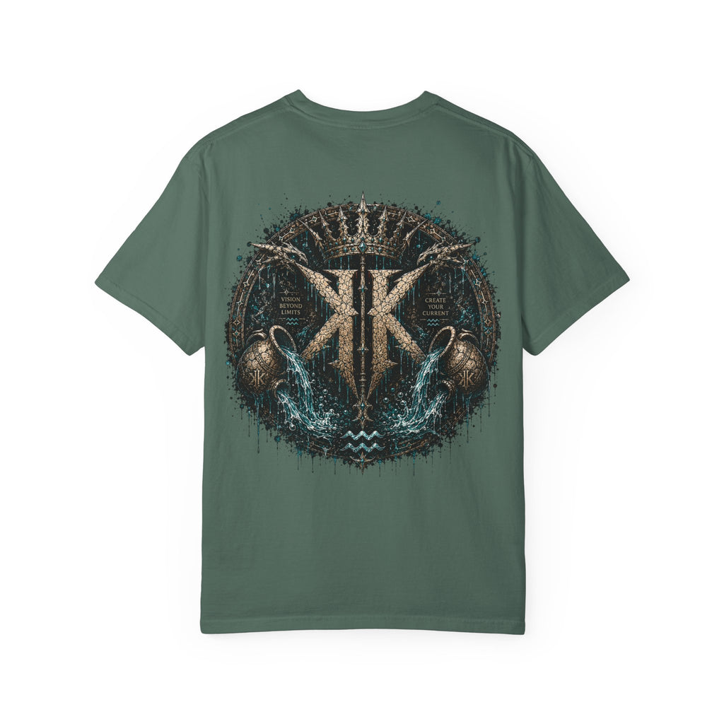Aquarius Zodiac T-shirt — “Flow Like Water” Astrological Graphic Tee