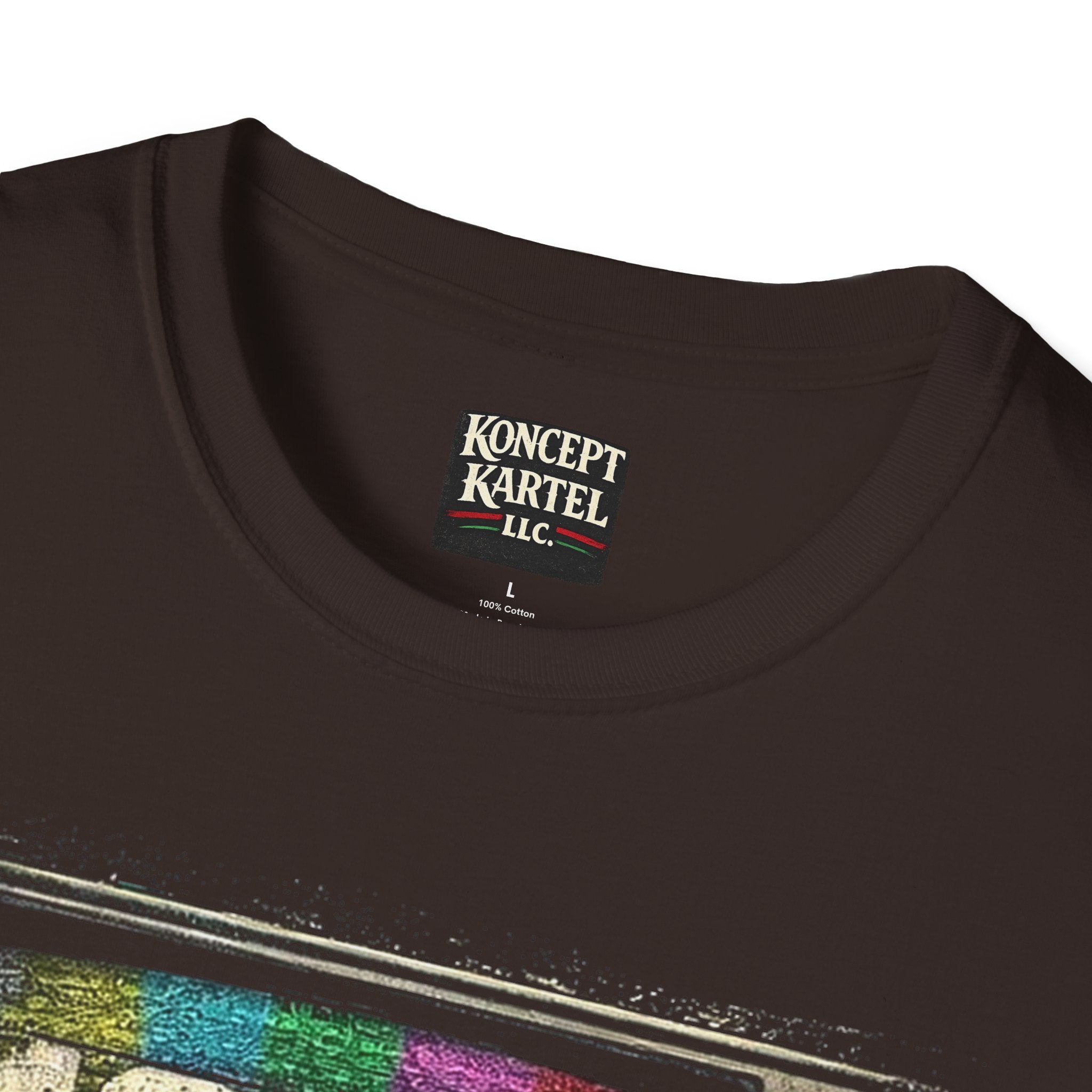 Retro TV Test Pattern Graphic Tee — Vintage 90s Aesthetic T-Shirt