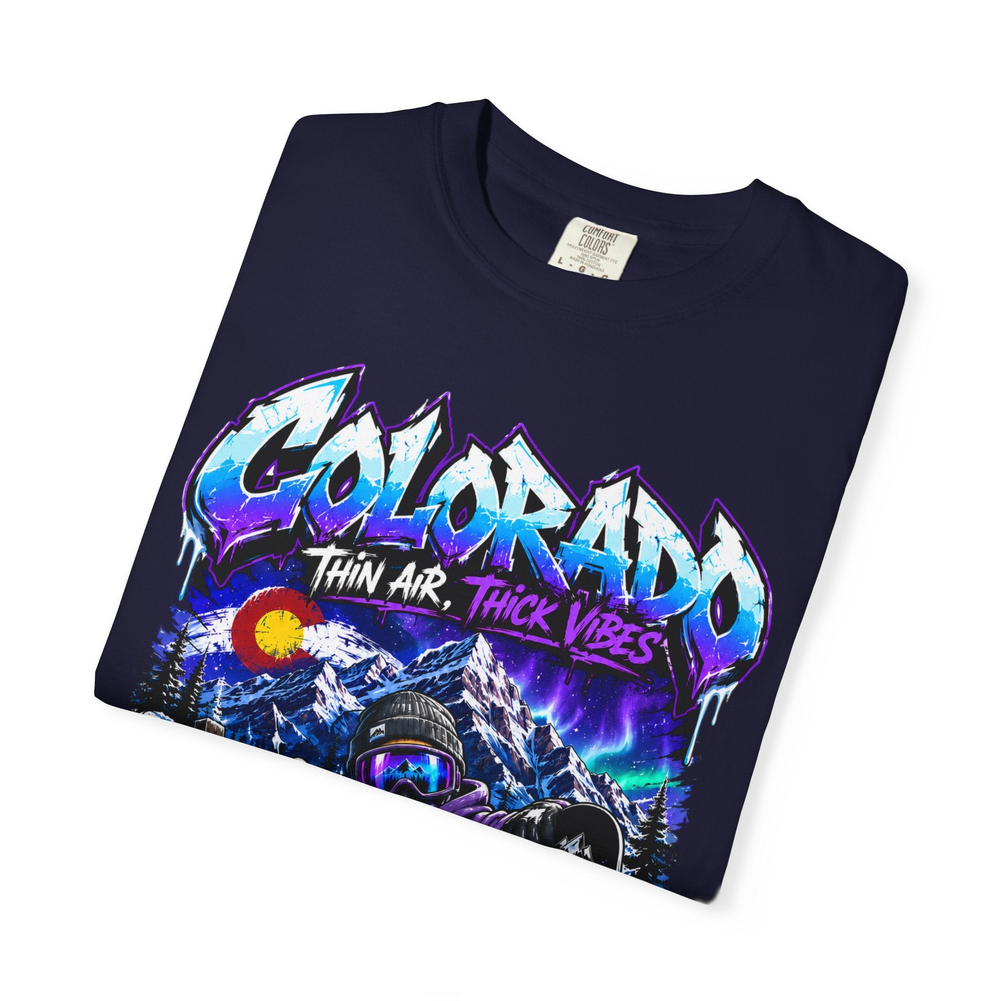 Colorado Ski & Snowboard T-Shirt — Think Air, Thick Vibes Graphic Tee