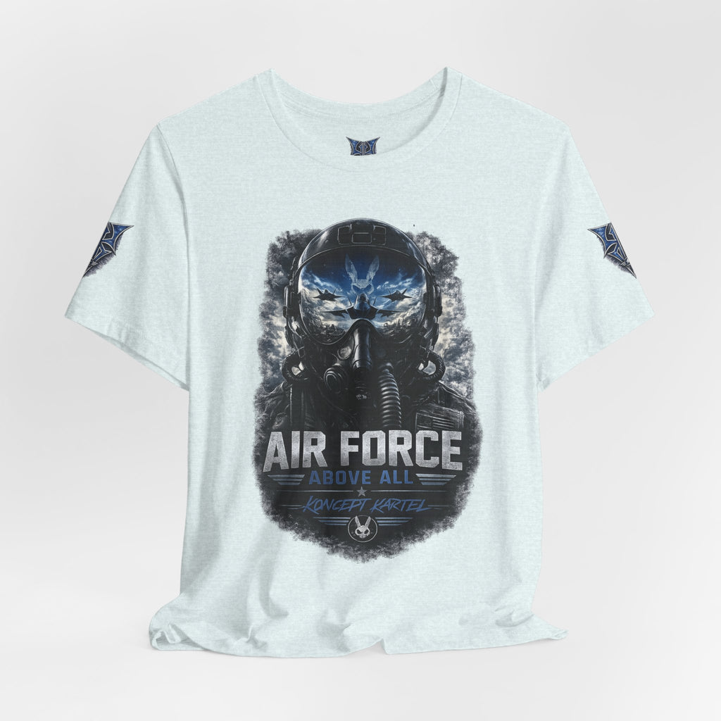 Air Force Pilot Mask Tee — "Air Force Above All" Military Aviation T-Shirt
