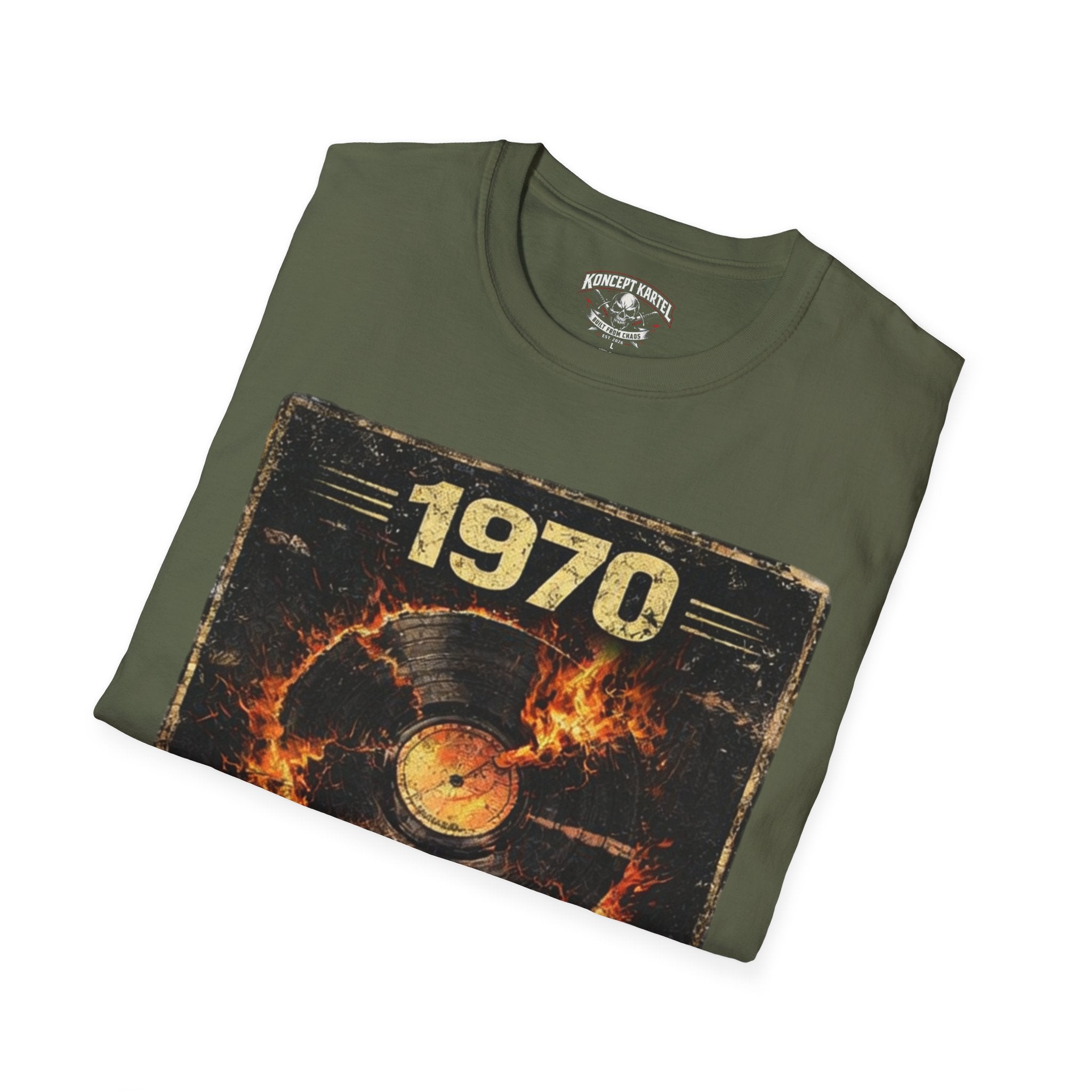 1970 Break The Silence Vintage Record T-Shirt