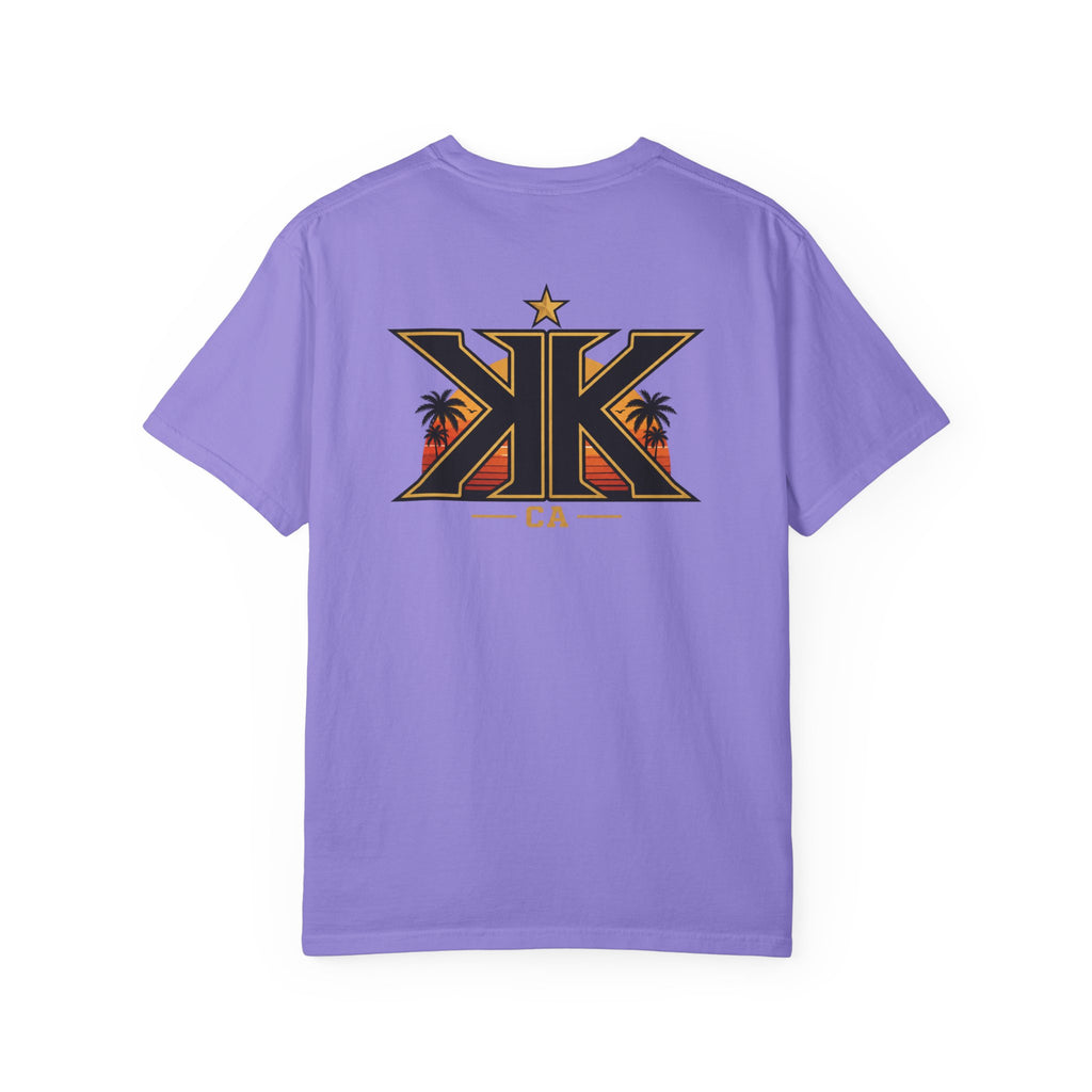 California West Coast Graphic T-Shirt — "California Hella" Vintage Sunset Car Design