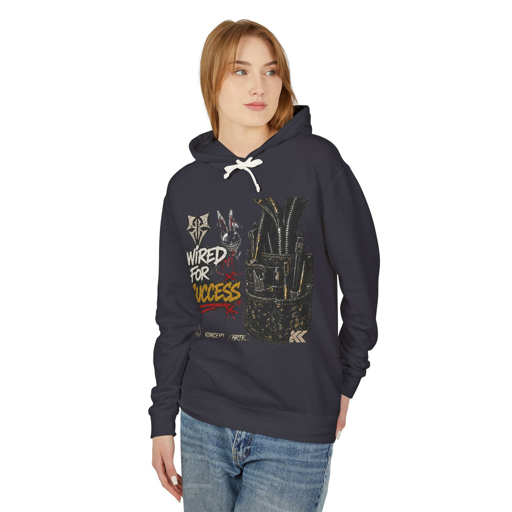 Wired for Success Hoodie — Graphic Lilac Streetwear Sweatshirt