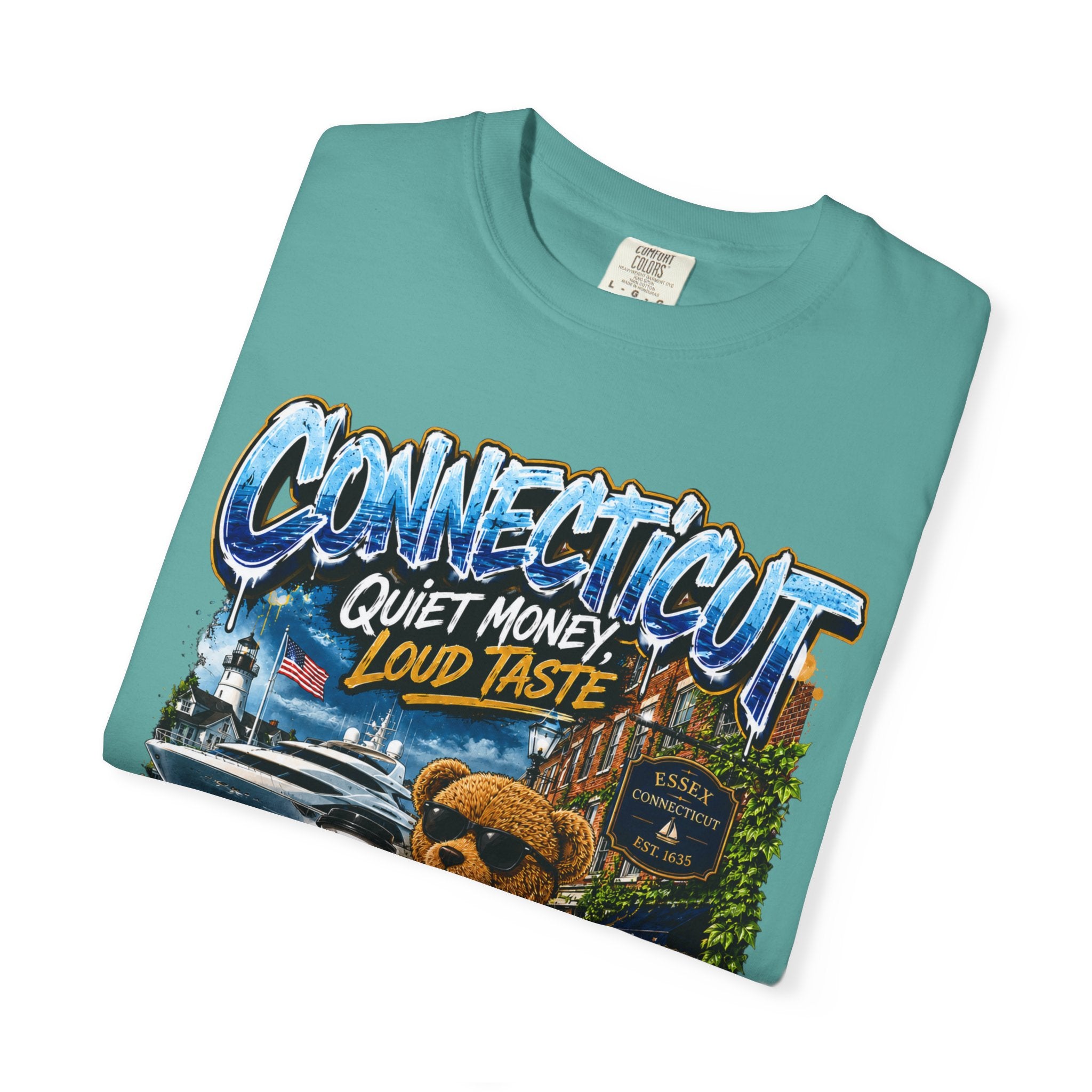 Connecticut Bear Vintage T-Shirt — "Quiet Money, Loud Taste" Graphic Tee