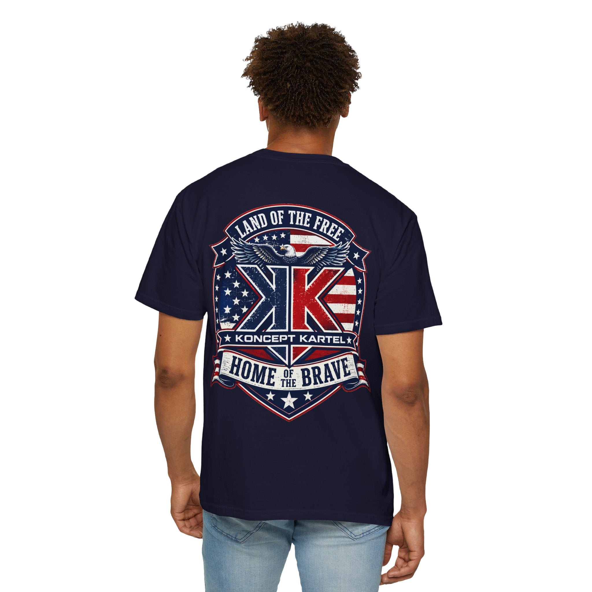 Patriotic Eagle T-Shirt — "Land of the Free, Home of the Brave"