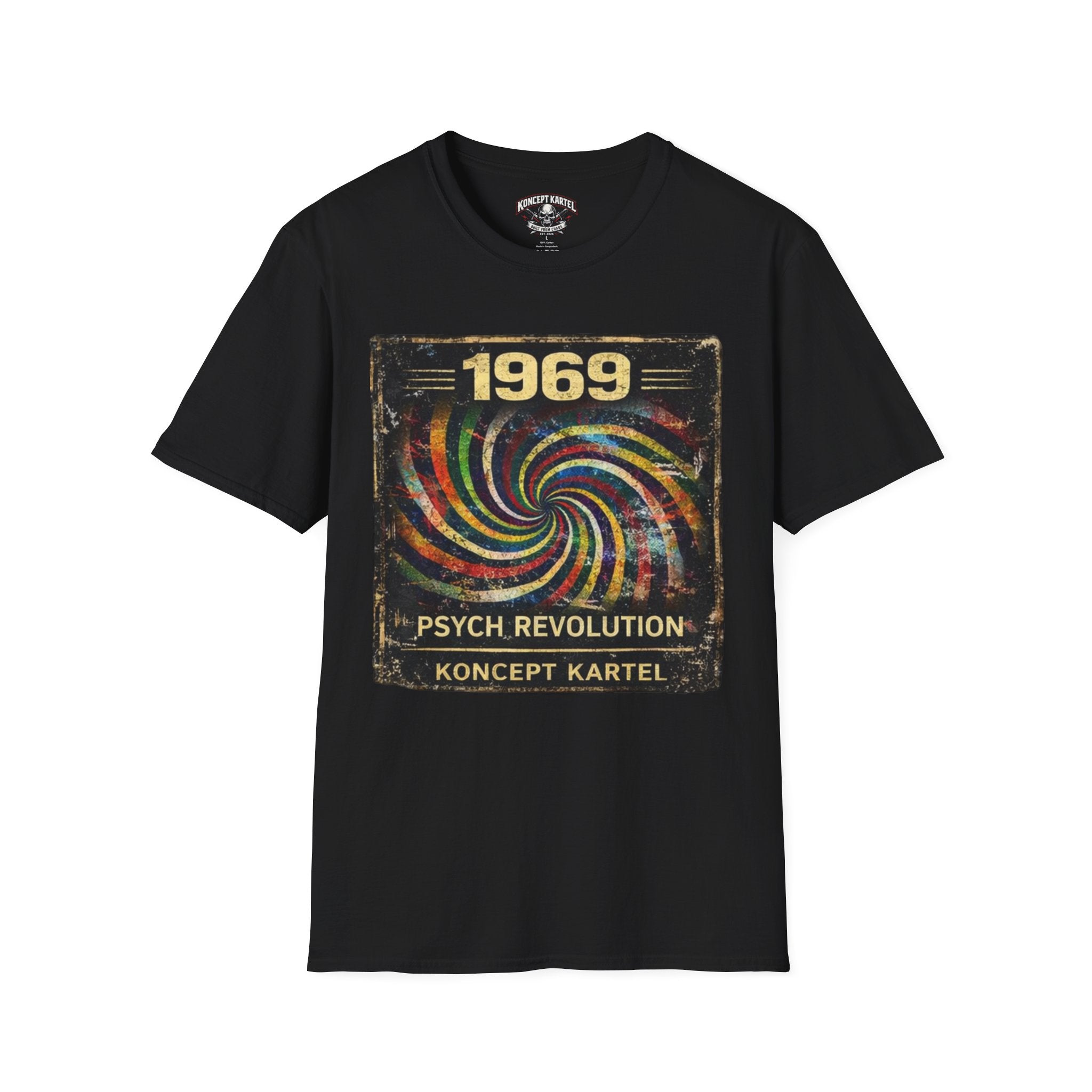 1969 Psych Revolution T‑Shirt — Vintage Psychedelic Graphic Tee