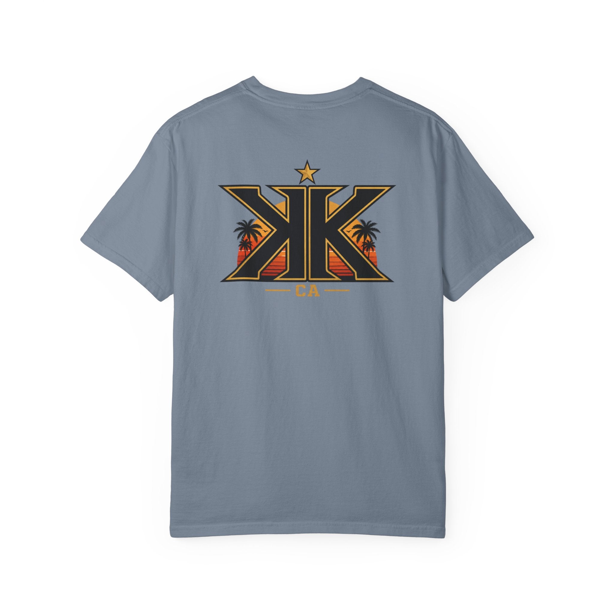 California West Coast Graphic T-Shirt — "California Hella" Vintage Sunset Car Design