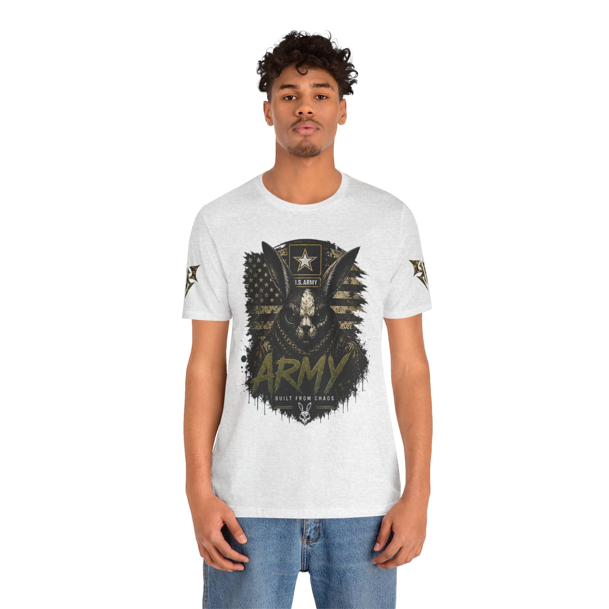 Army We Lead The Way Graphic Tee — Military Skull & Flag T-Shirt