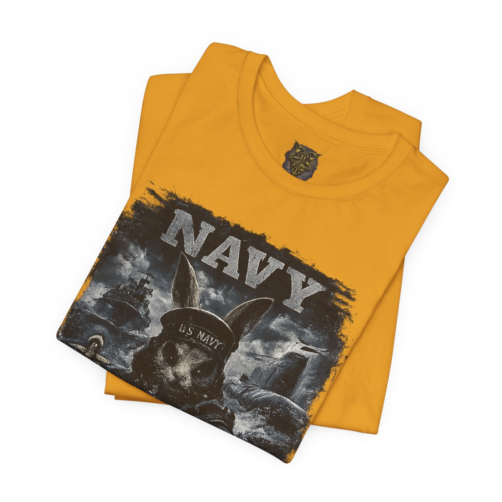 Navy 'Silence Is Power' Skull Anchor Tee — Fair Winds & Following Seas Back Graphic