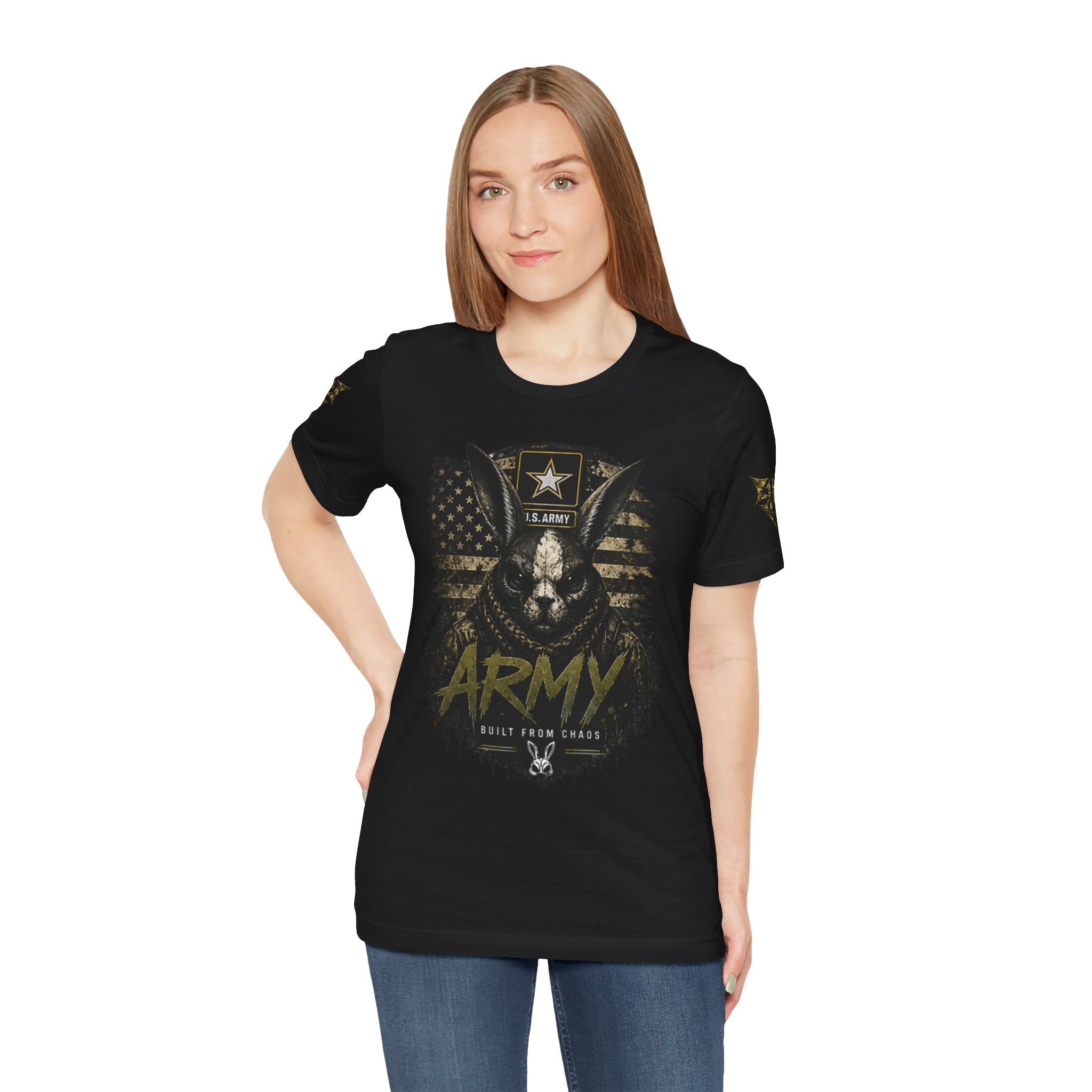 Army We Lead The Way Graphic Tee — Military Skull & Flag T-Shirt