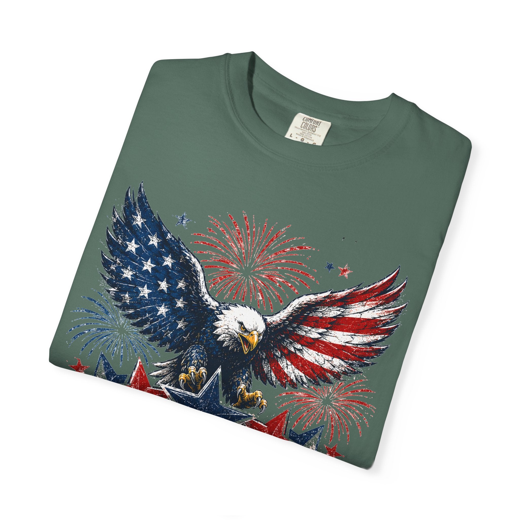 Patriotic Eagle T-Shirt — "Land of the Free, Home of the Brave"