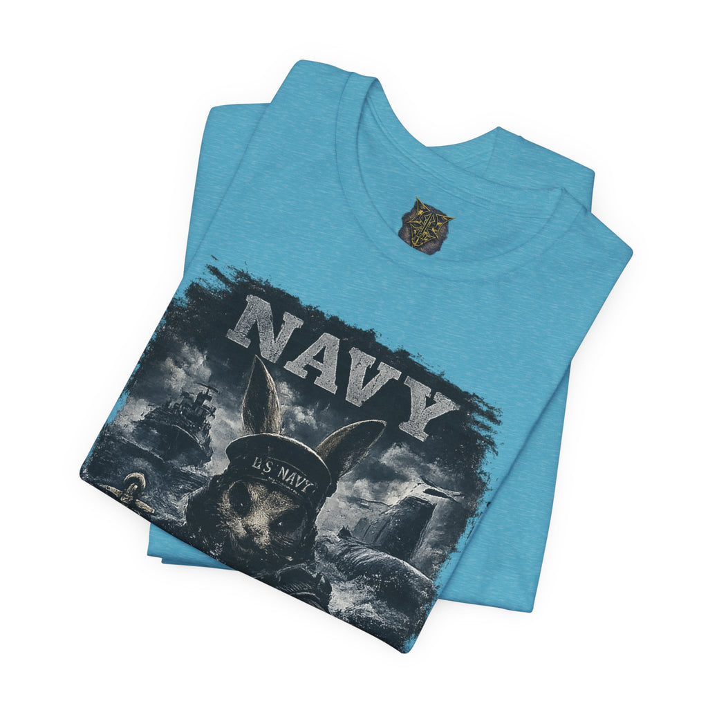Navy 'Silence Is Power' Skull Anchor Tee — Fair Winds & Following Seas Back Graphic