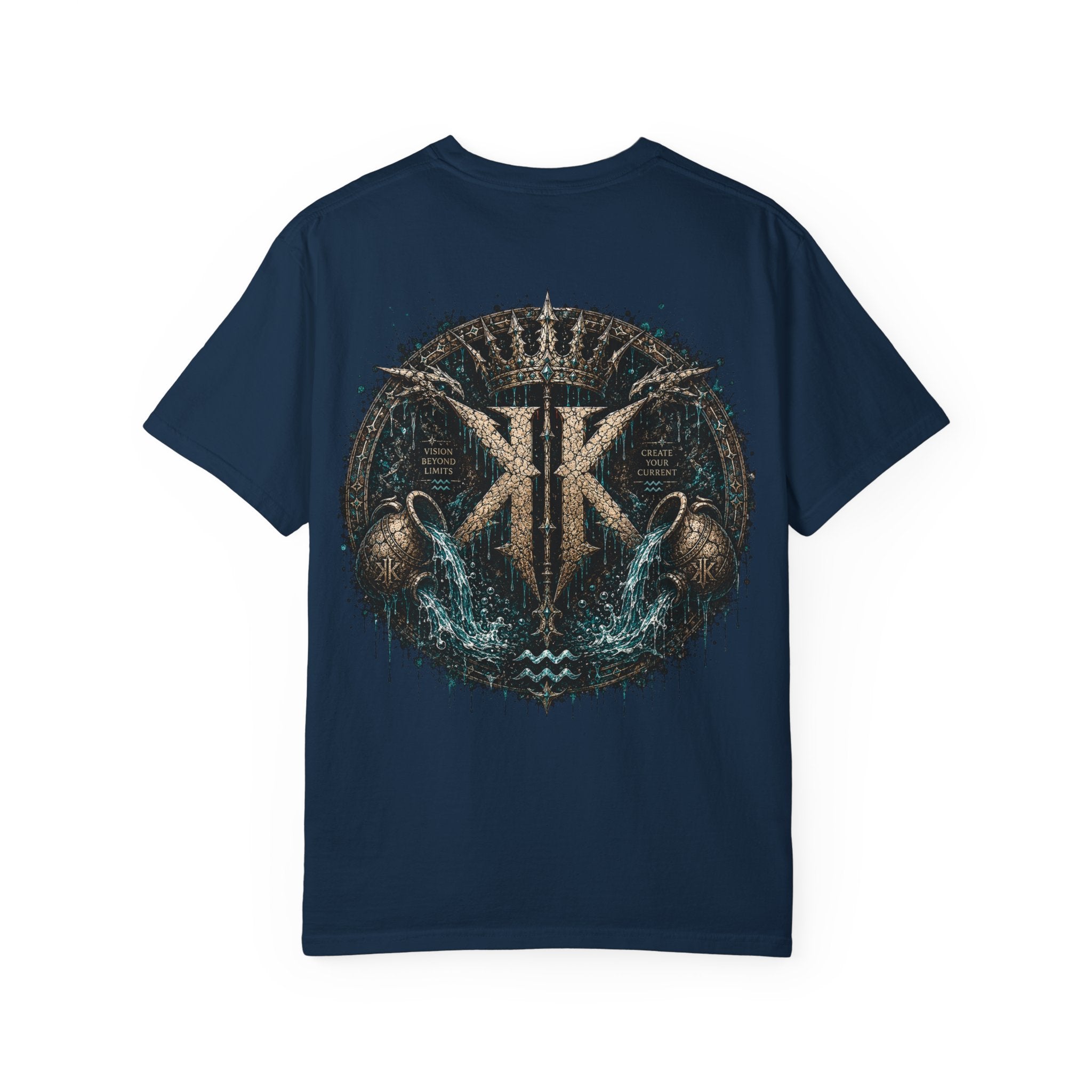 Aquarius Zodiac T-shirt — “Flow Like Water” Astrological Graphic Tee