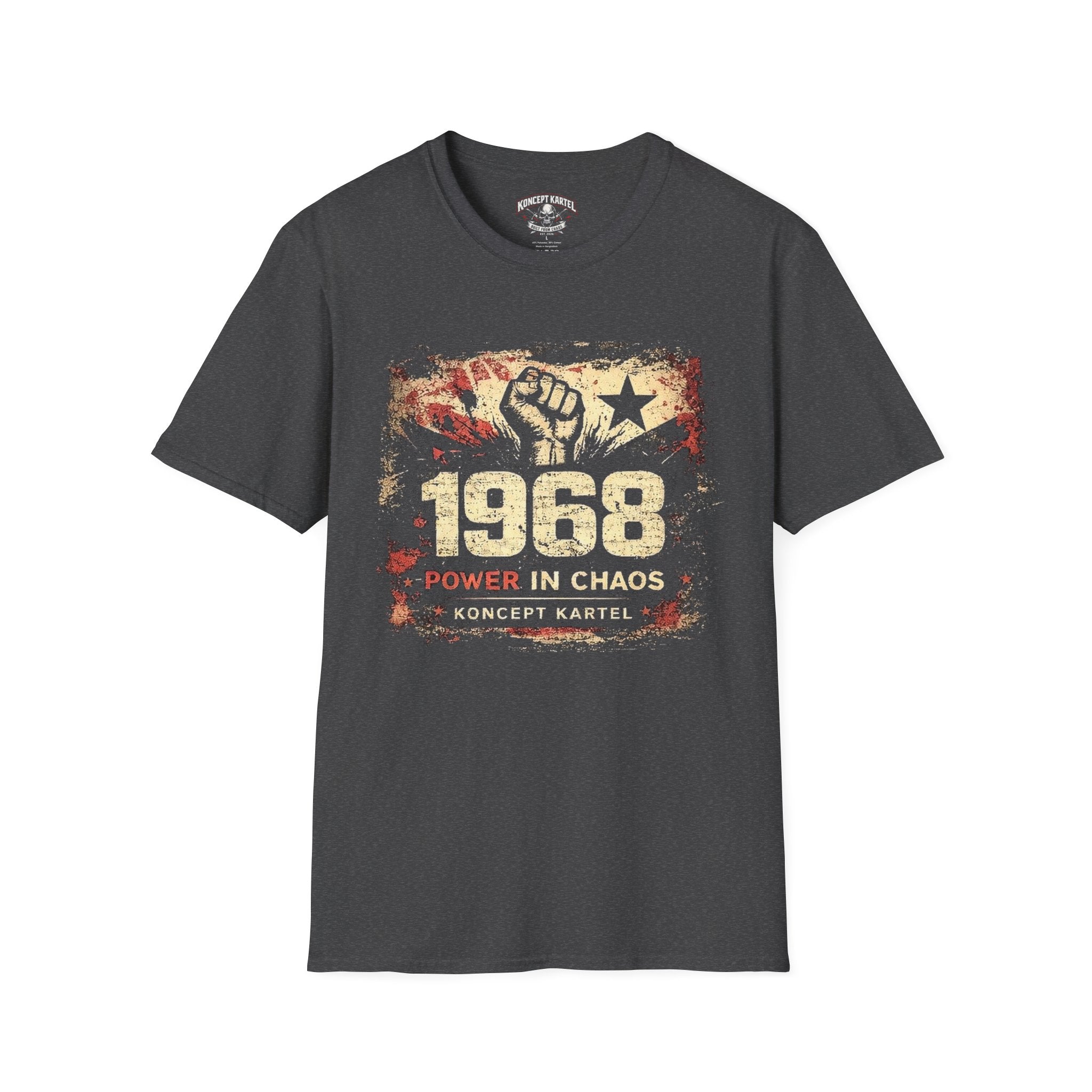 1968 Retro Protest Tee — Power In Courage Vintage Graphic T-Shirt