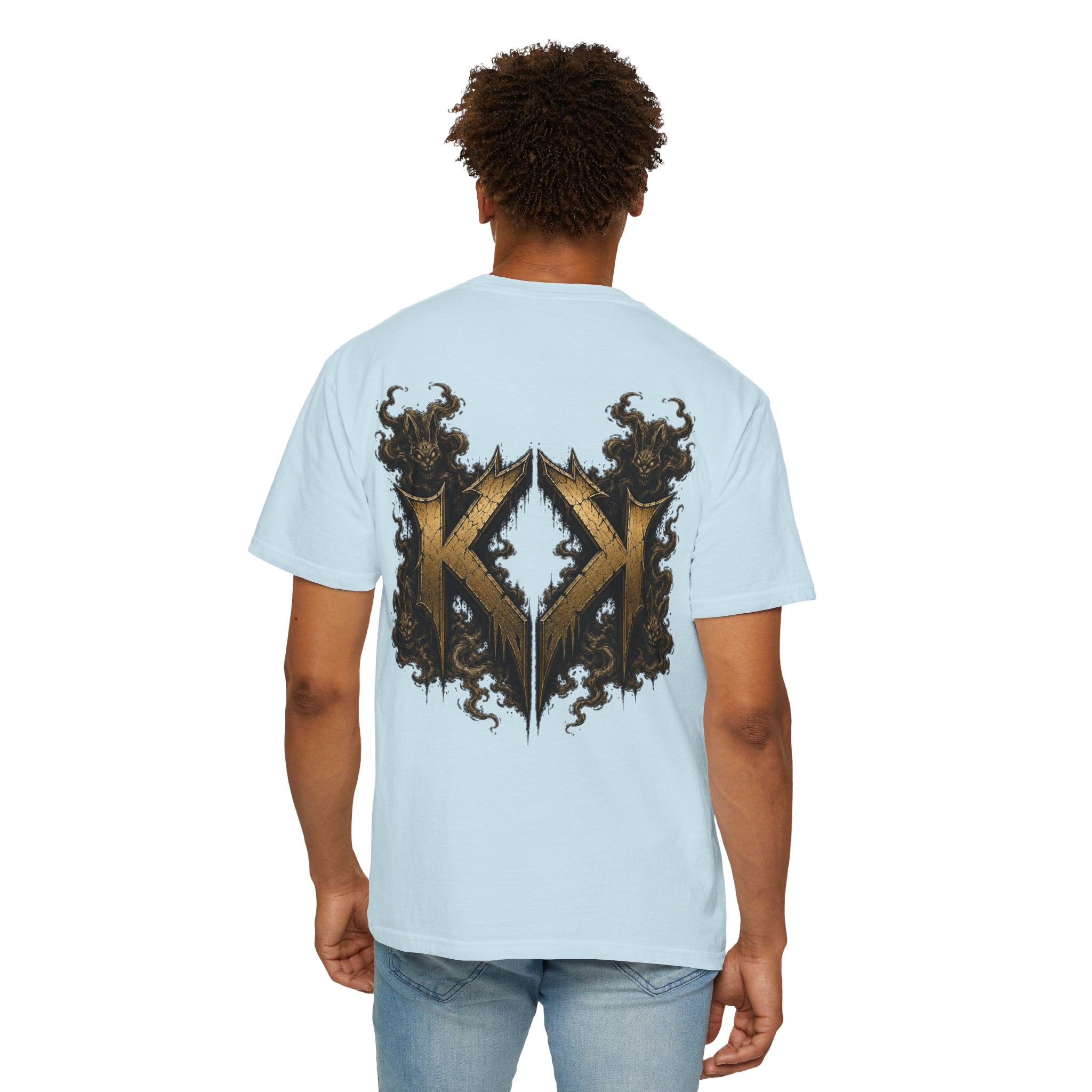 Bass Ackwards Graphic T‑Shirt — Heavy Metal Band Skull Design
