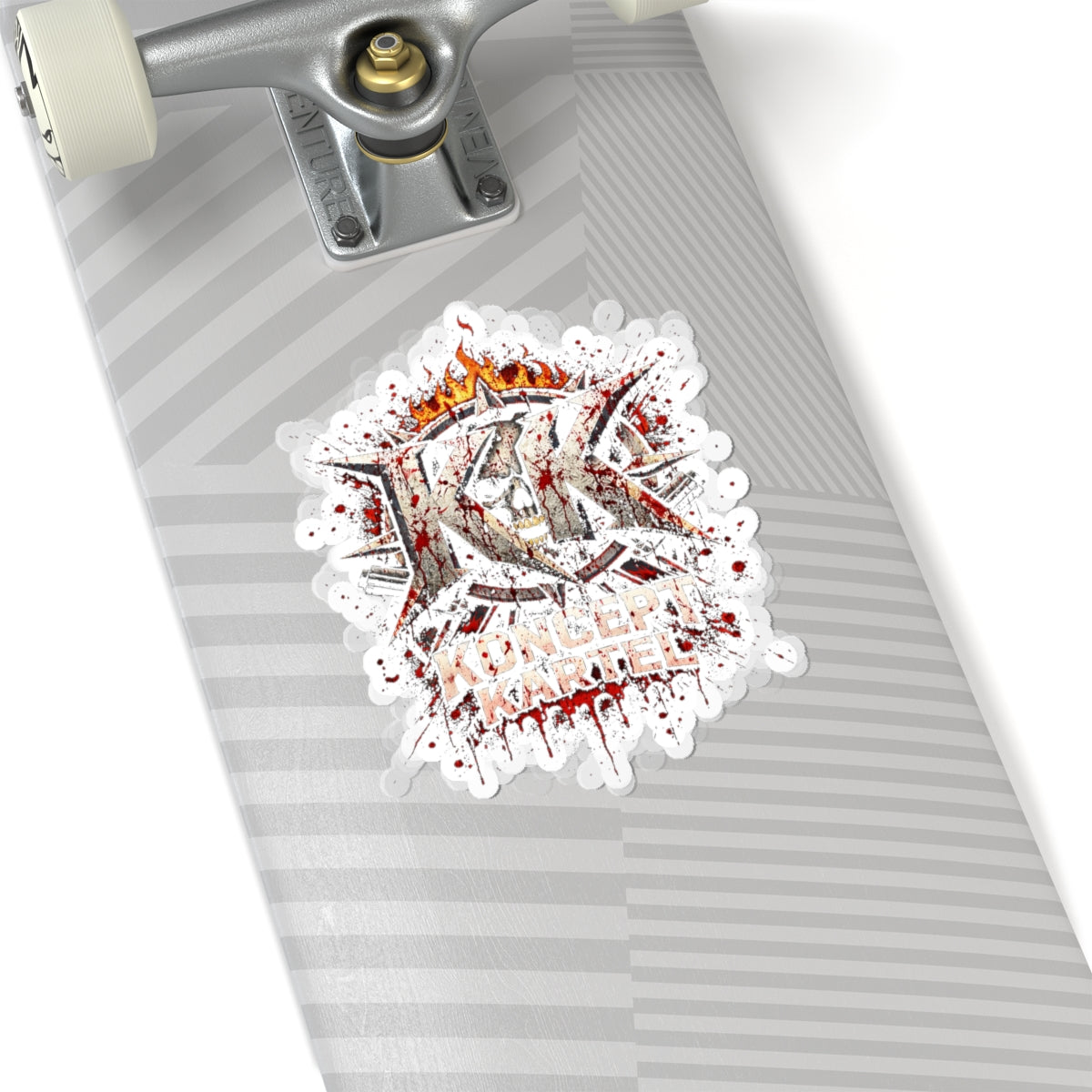 Koncert Karte Blood Splatter Kiss-Cut Sticker — Heavy Metal Band Logo Sticker