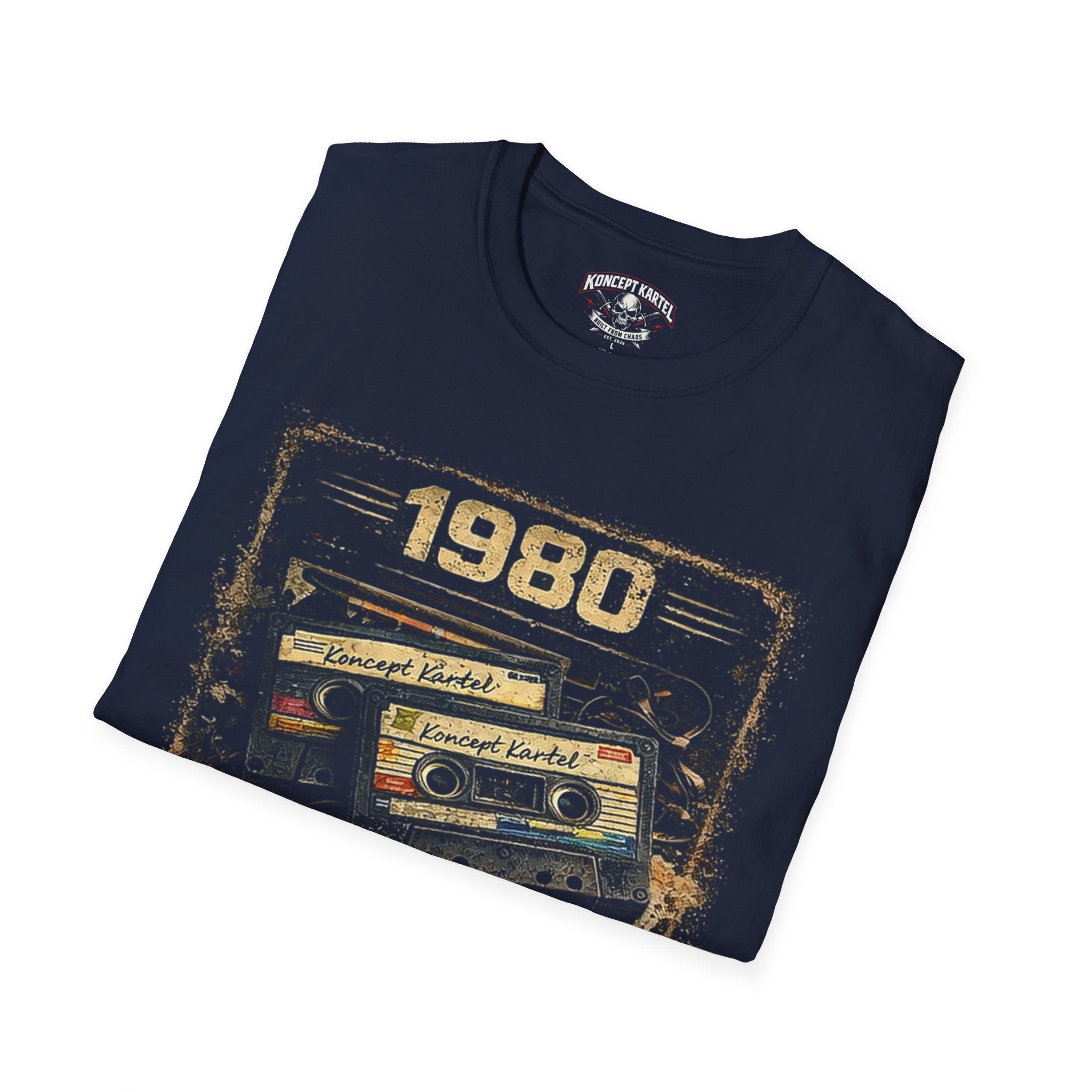 1980 Retro Cassette T-Shirt — Gen X Vintage Music Tee