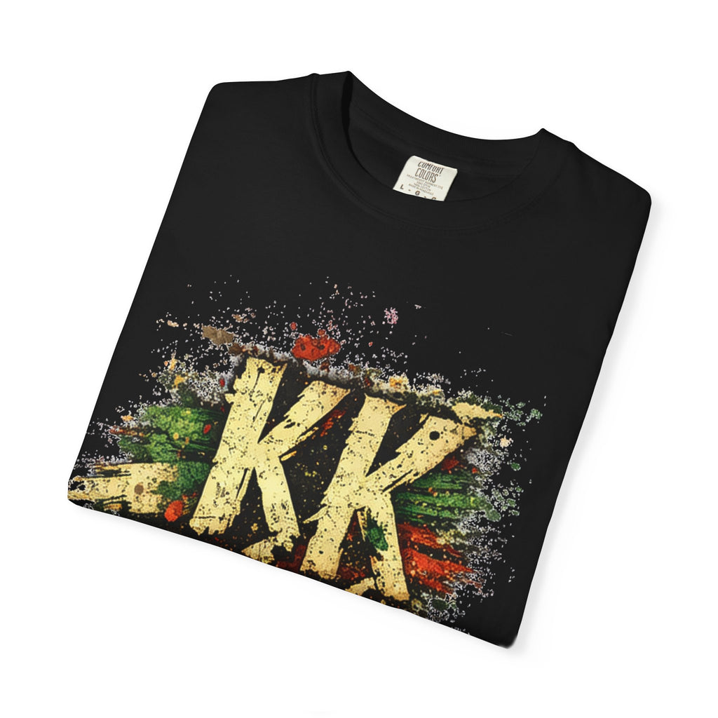 Cinco de Mayo Graphic T-Shirt — 'KK' Distressed Mexican Flag Design