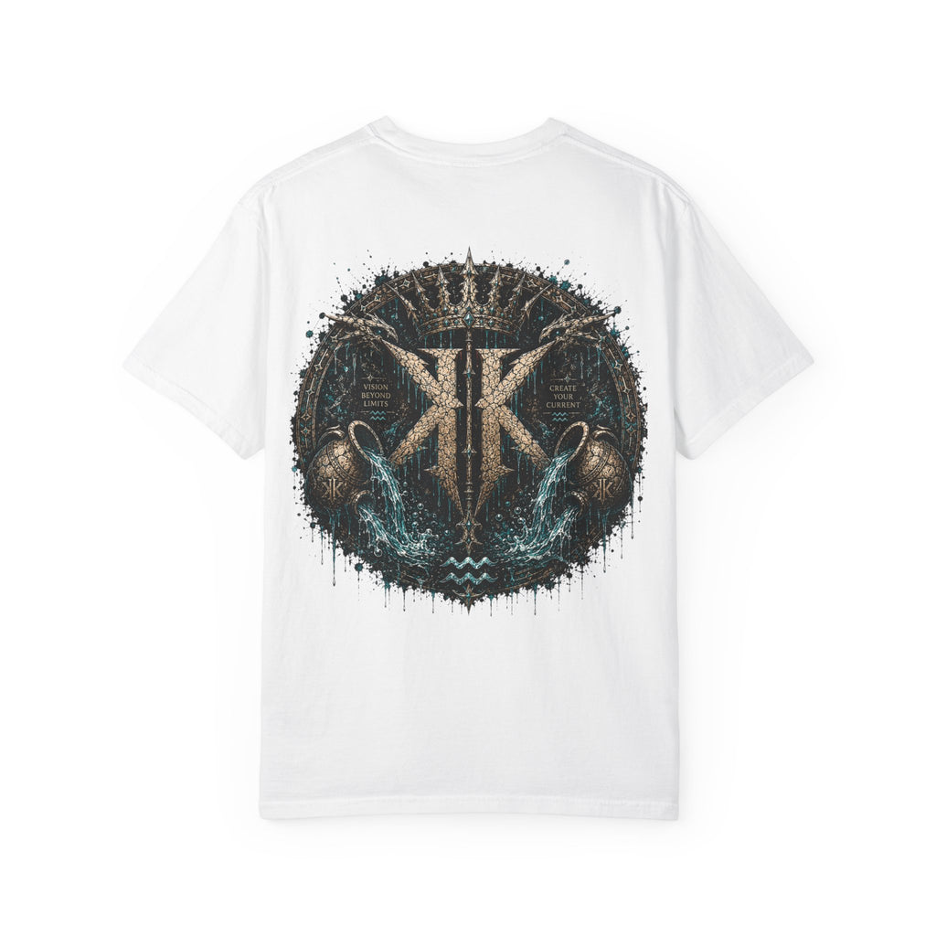 Aquarius Zodiac T-shirt — “Flow Like Water” Astrological Graphic Tee