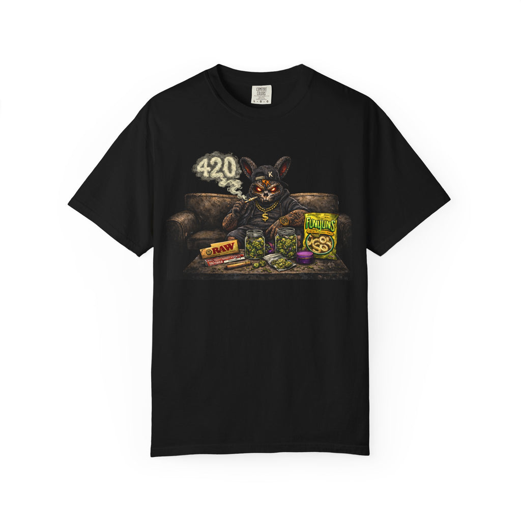 420 Couch Bunny T-Shirt — Stoner Bunny Graphic Tee