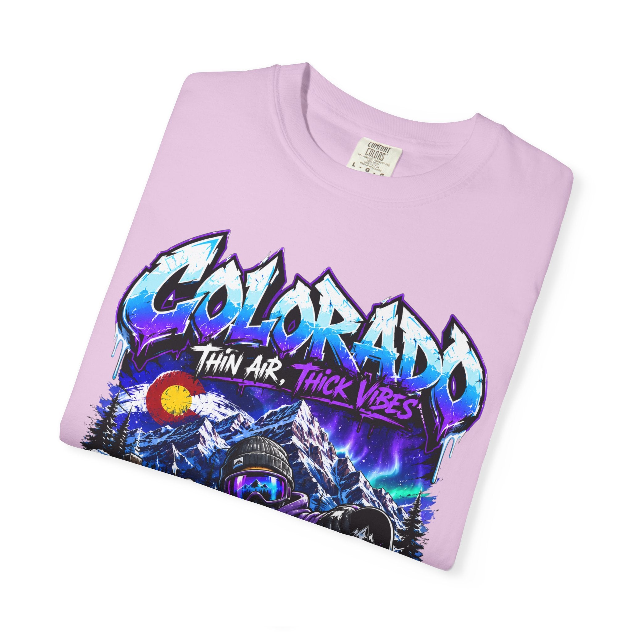 Colorado Ski & Snowboard T-Shirt — Think Air, Thick Vibes Graphic Tee