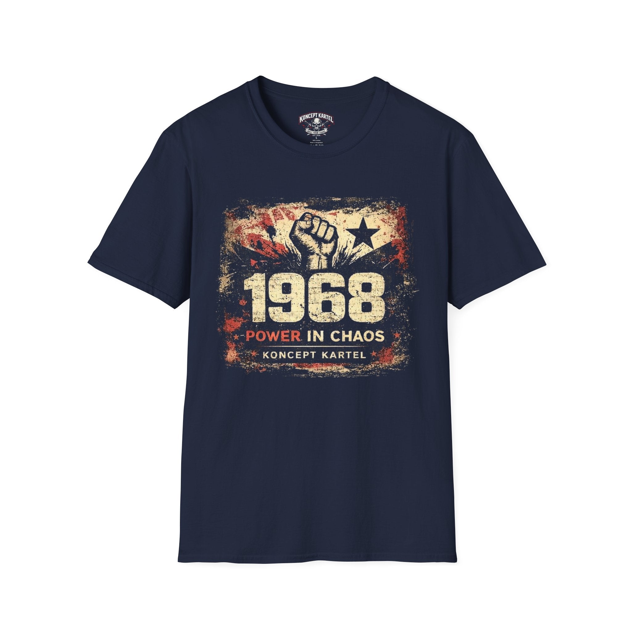 1968 Retro Protest Tee — Power In Courage Vintage Graphic T-Shirt