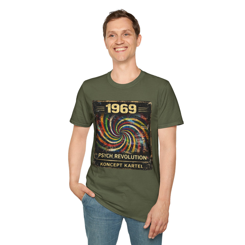 1969 Psych Revolution T‑Shirt — Vintage Psychedelic Graphic Tee