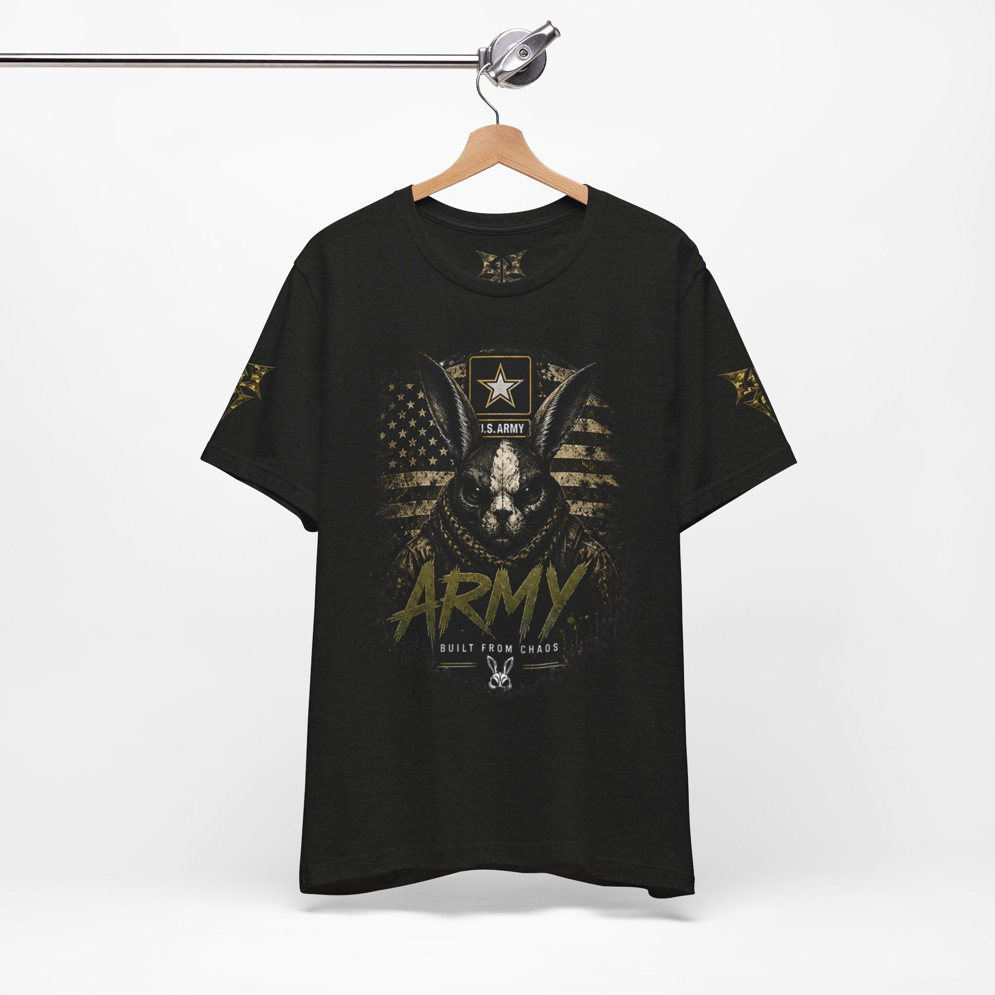 Army We Lead The Way Graphic Tee — Military Skull & Flag T-Shirt