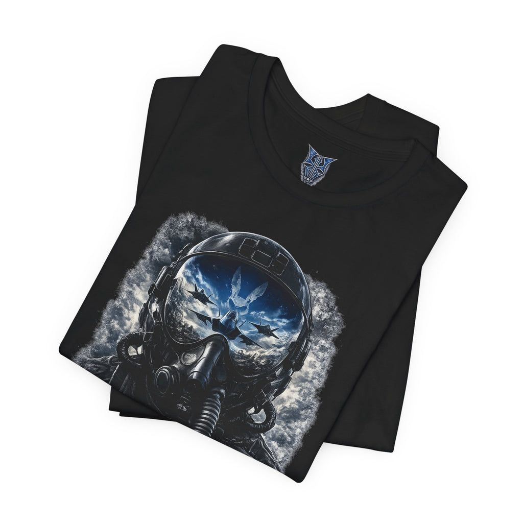 Air Force Pilot Mask Tee — "Air Force Above All" Military Aviation T-Shirt