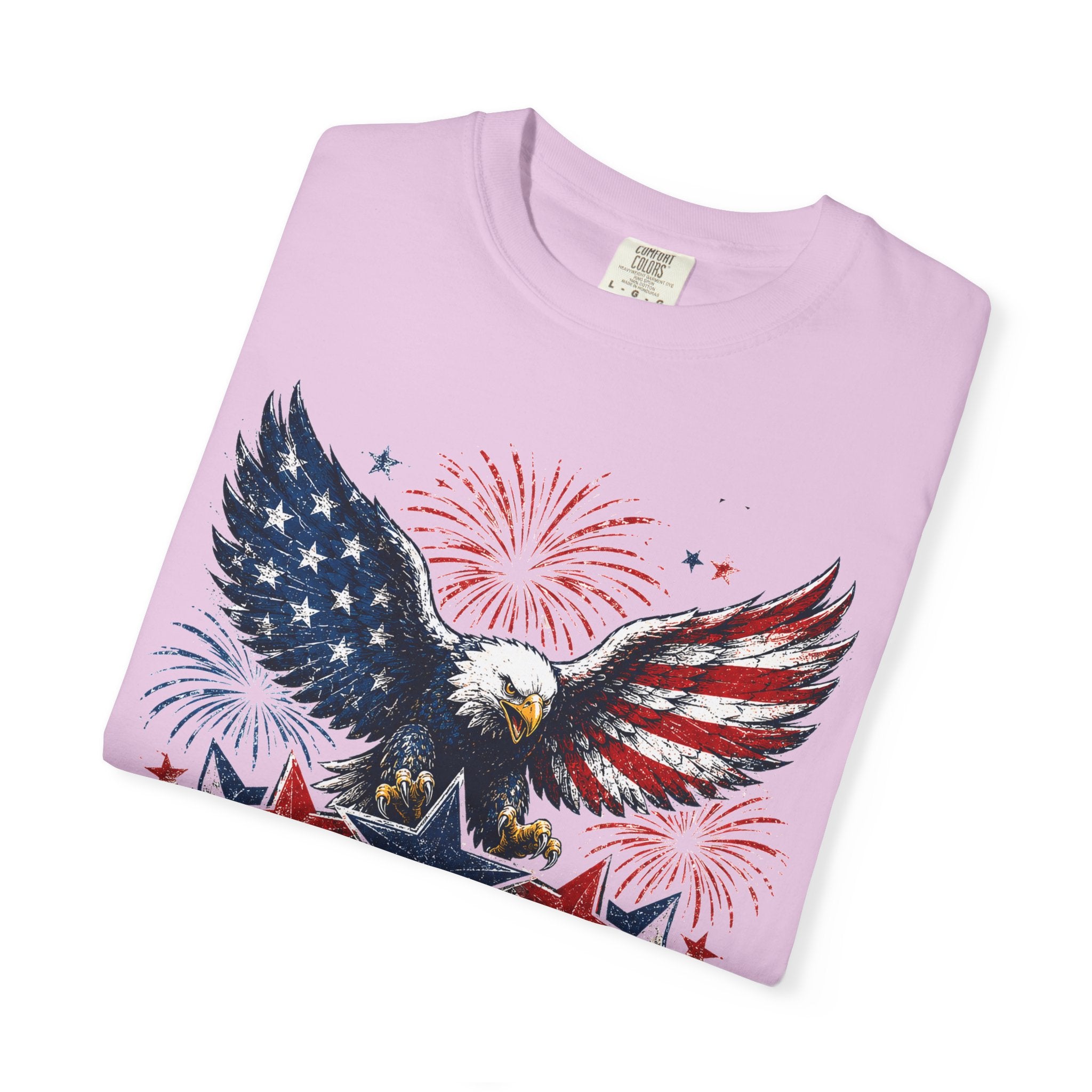 Patriotic Eagle T-Shirt — "Land of the Free, Home of the Brave"