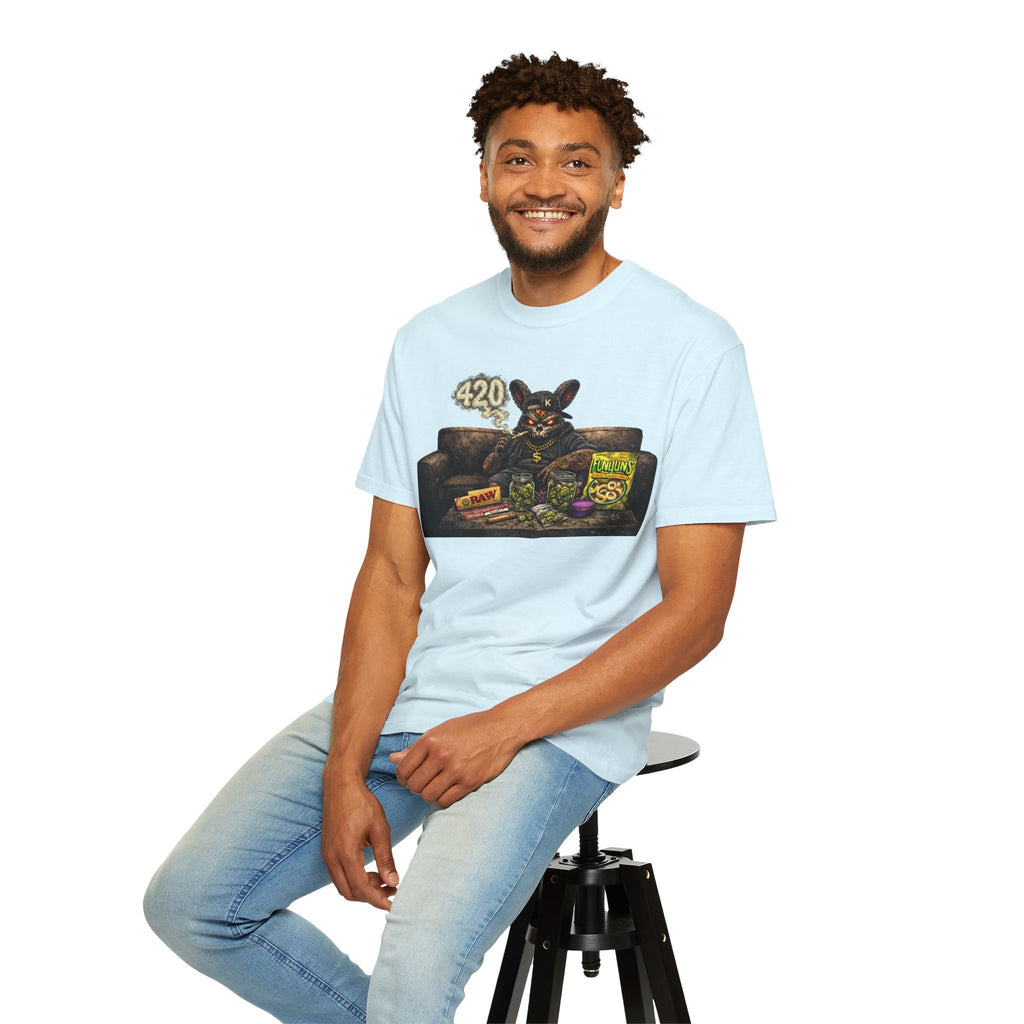 420 Couch Bunny T-Shirt — Stoner Bunny Graphic Tee