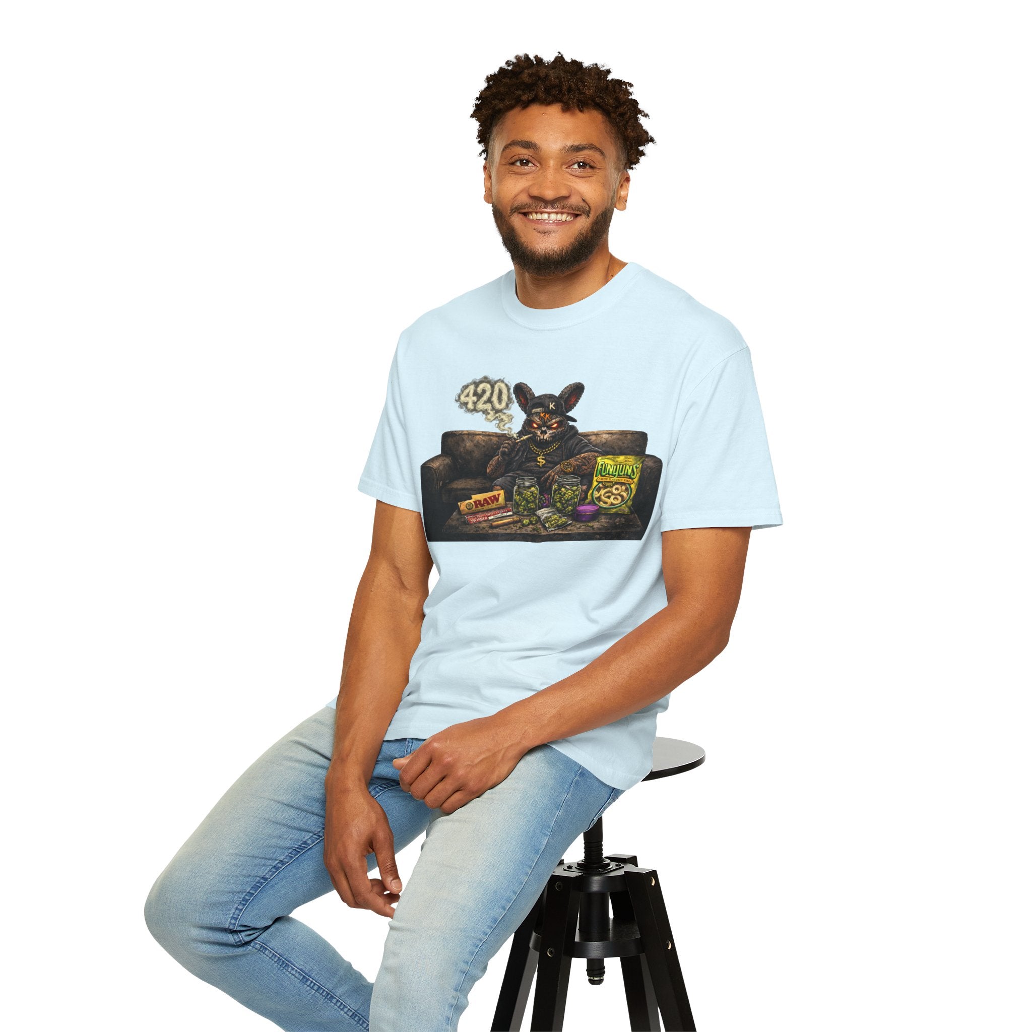 420 Couch Bunny T-Shirt — Stoner Bunny Graphic Tee