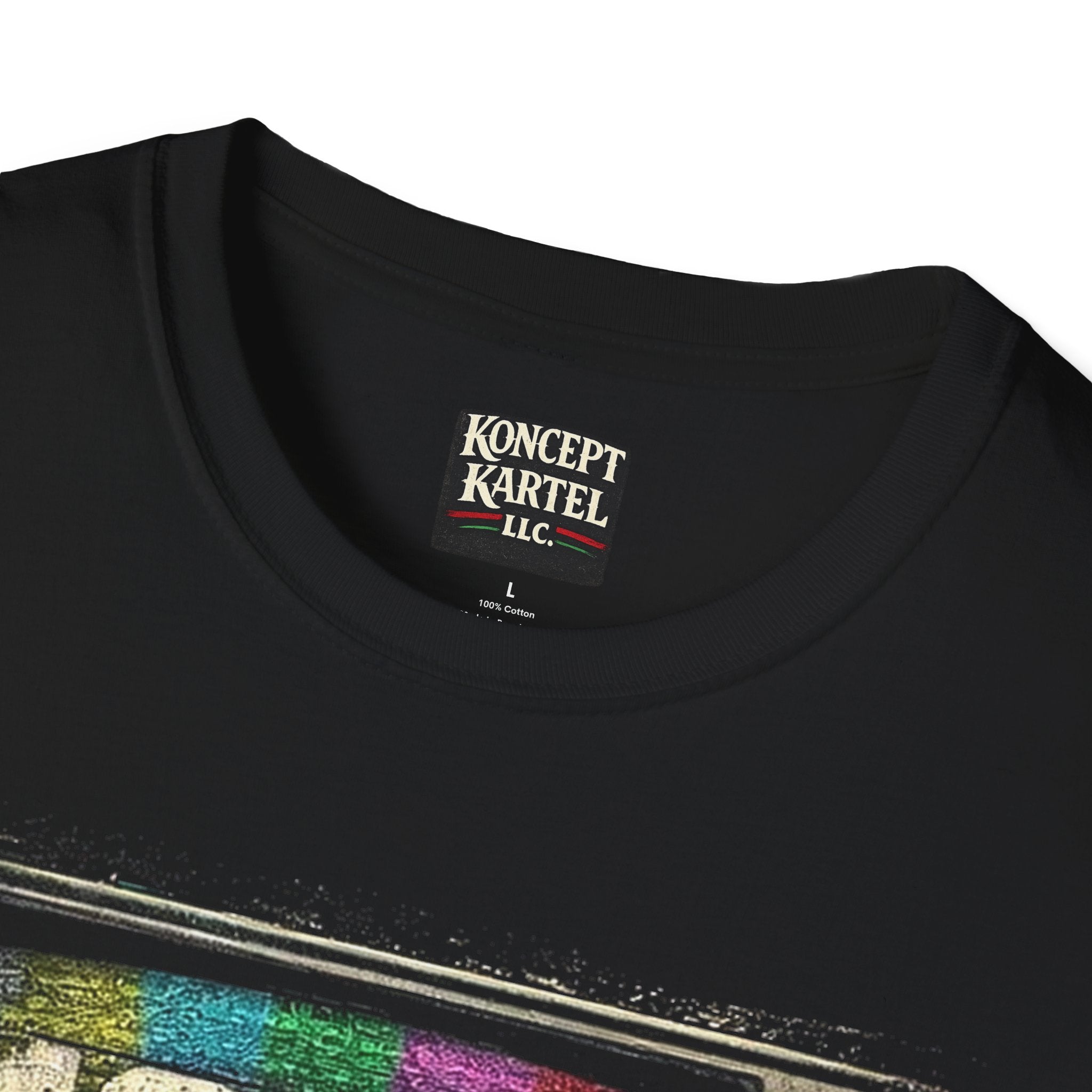 Retro TV Test Pattern Graphic Tee — Vintage 90s Aesthetic T-Shirt