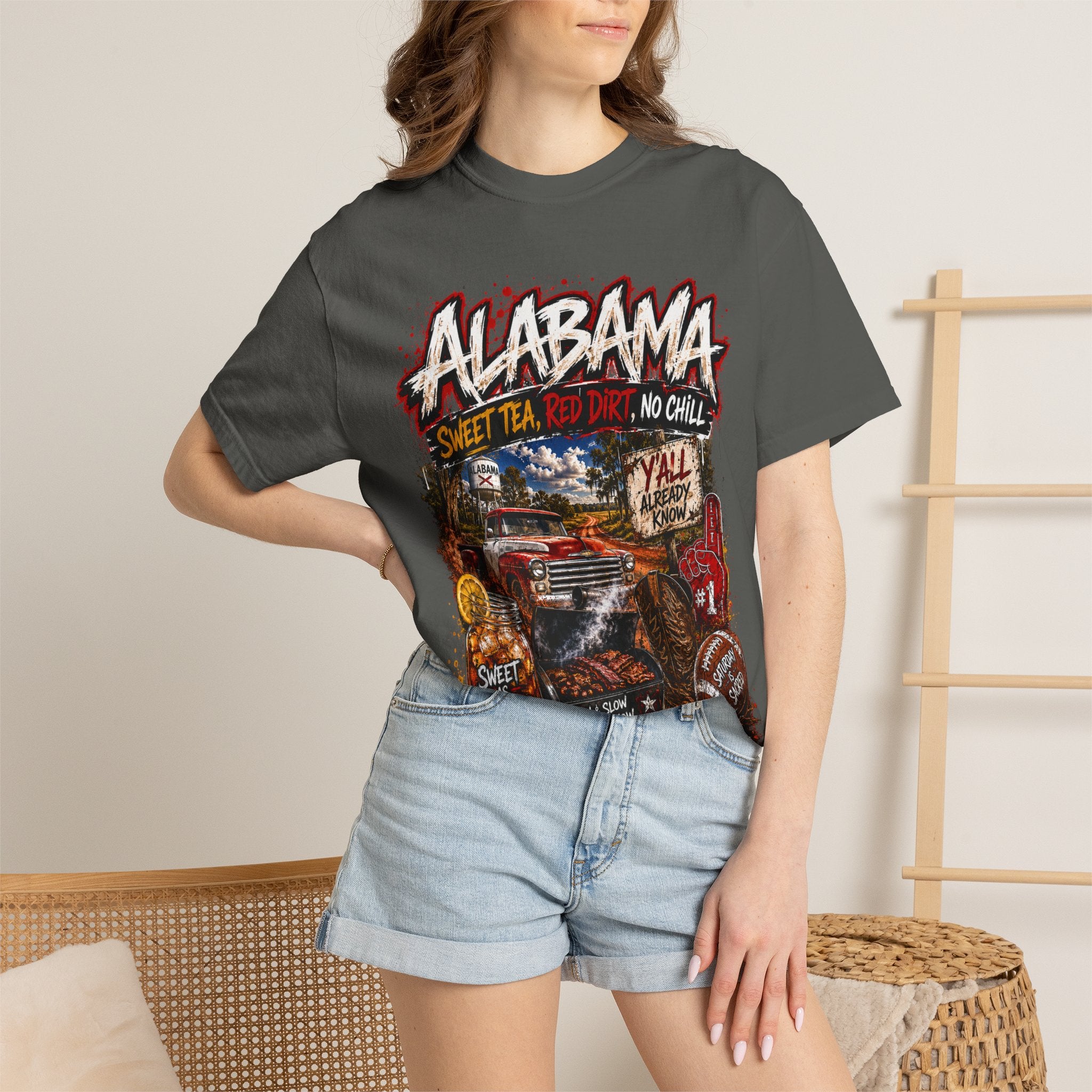 Alabama Vintage Truck T-Shirt — Sweet Tea, No Chill Graphic Tee