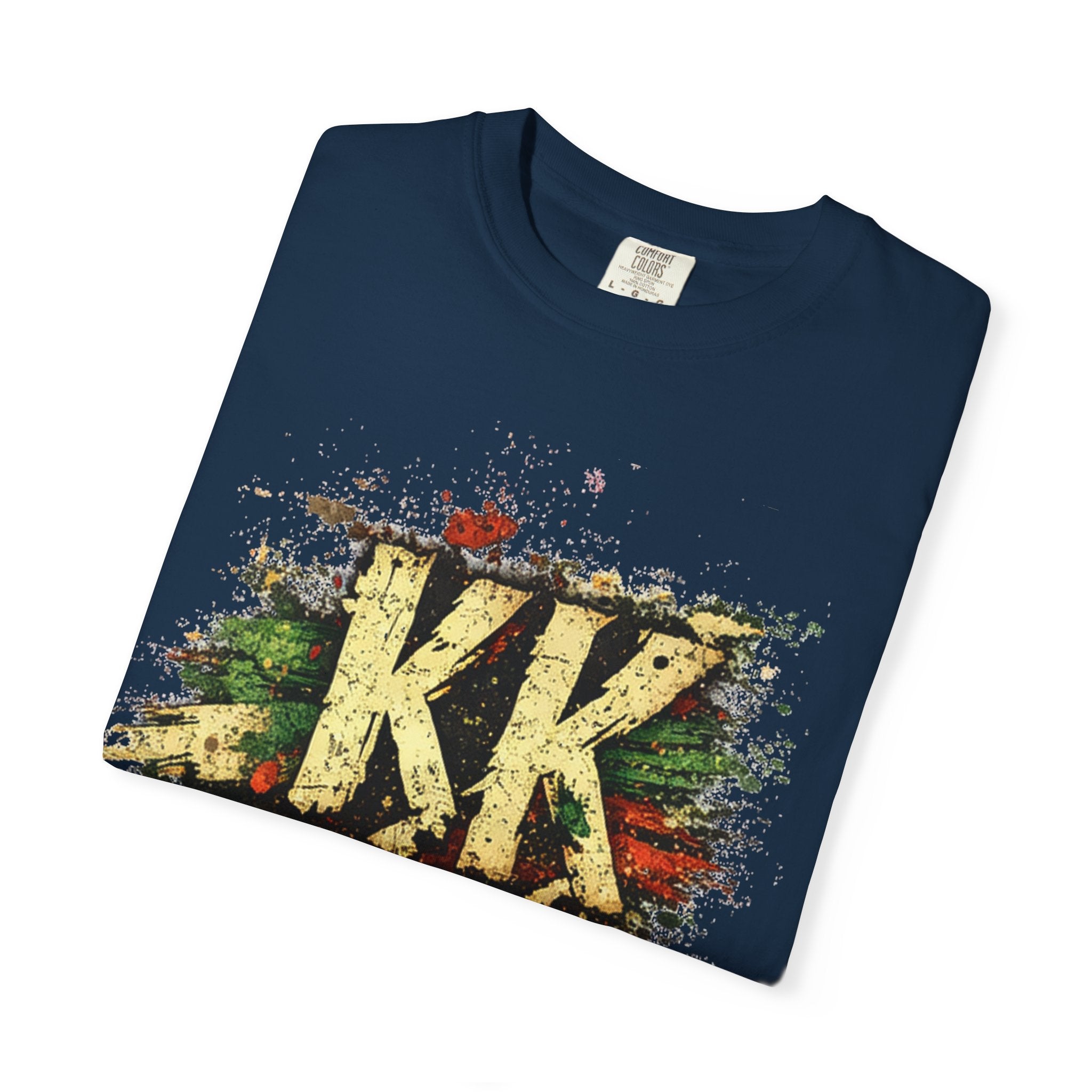 Cinco de Mayo Graphic T-Shirt — 'KK' Distressed Mexican Flag Design