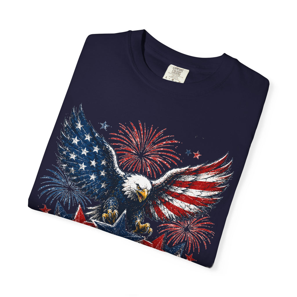 Patriotic Eagle T-Shirt — "Land of the Free, Home of the Brave"