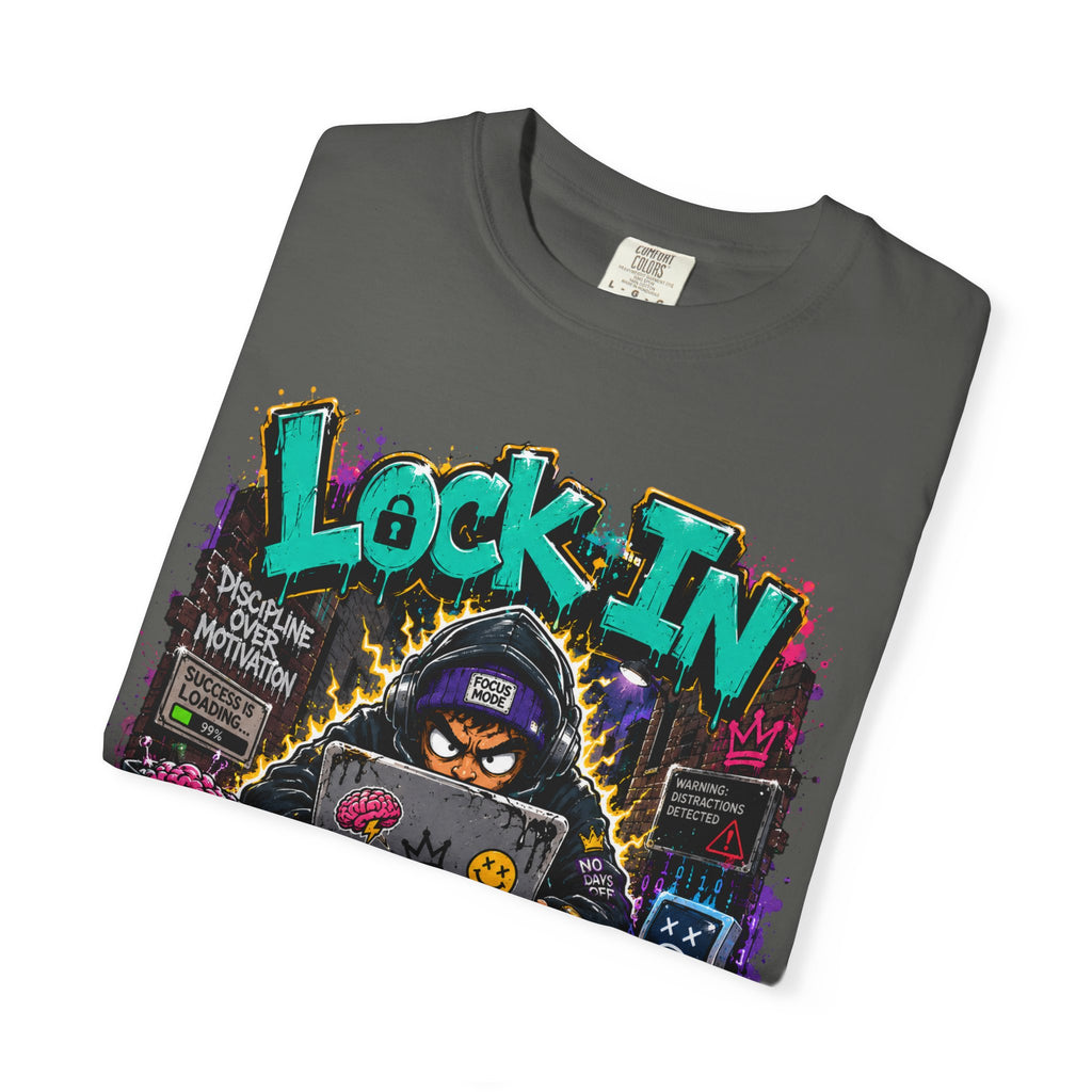 Lock In or Log Out Tee — Gamer Hacker Graphic T-Shirt