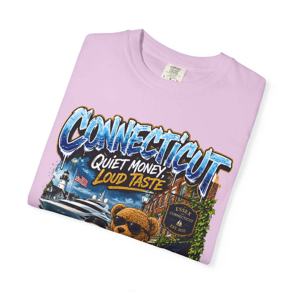 Connecticut Bear Vintage T-Shirt — "Quiet Money, Loud Taste" Graphic Tee